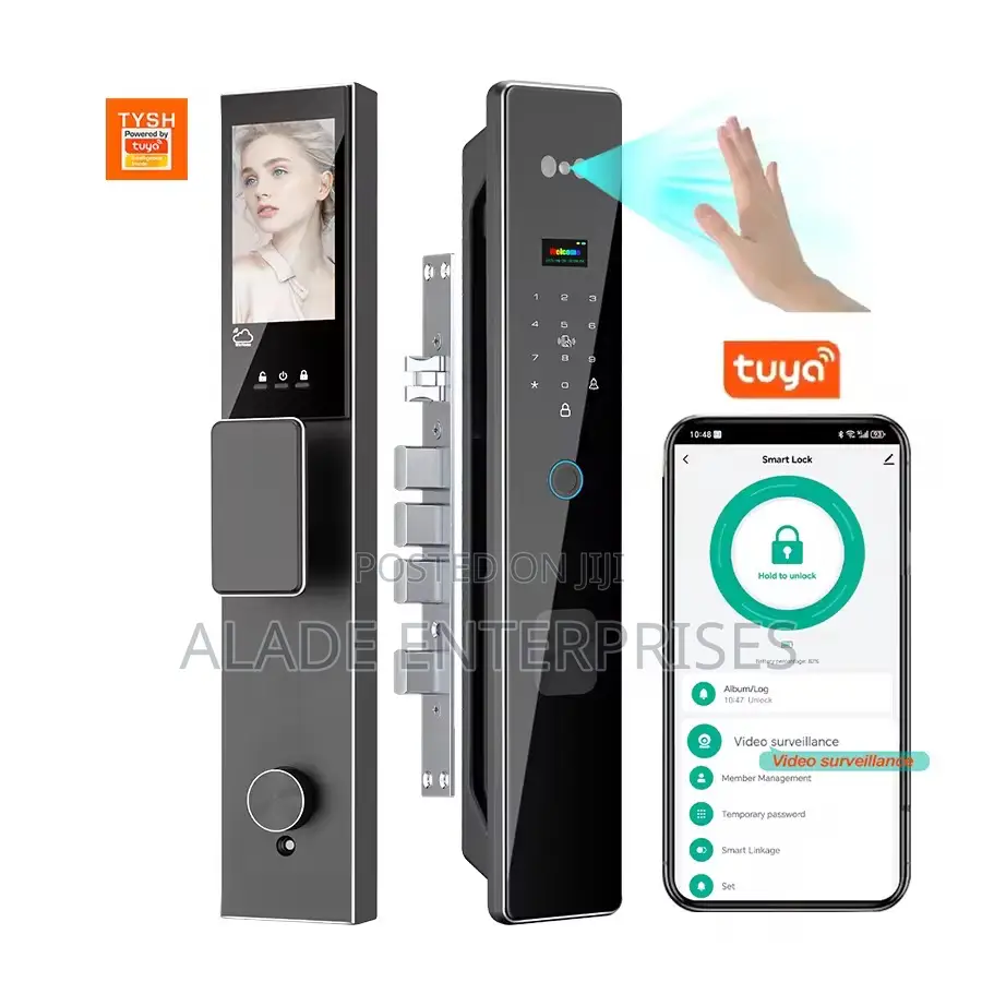 Tuya Wifi Face Recognition,Camera Video Call Smart Lock With Palmvein