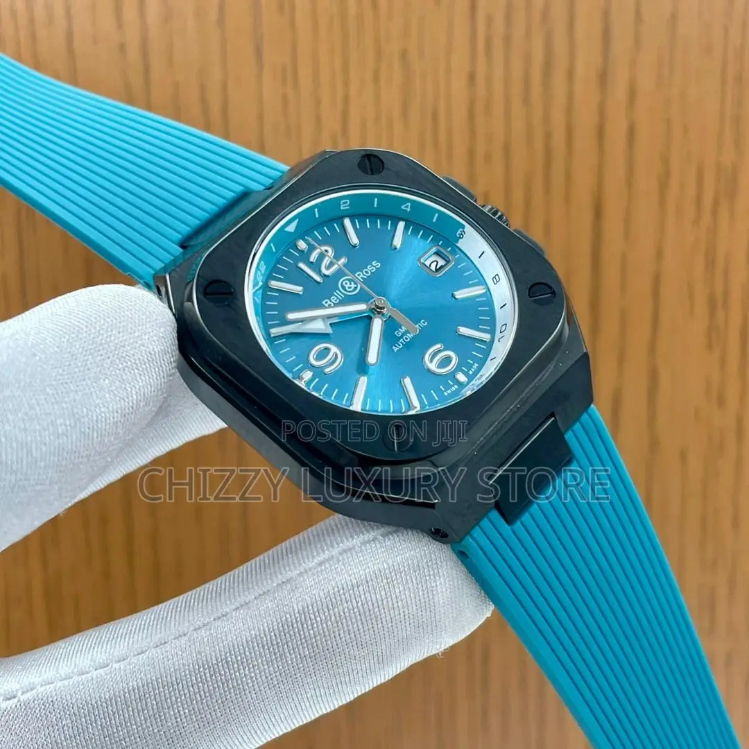Bell Ross Quality Luxury Men Rubber Strap Wristwatch