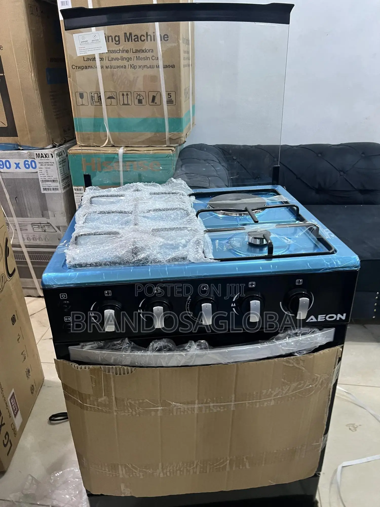 3+1 Aeon 60x60 Standing Gas Cooker Agc6031r With Oven