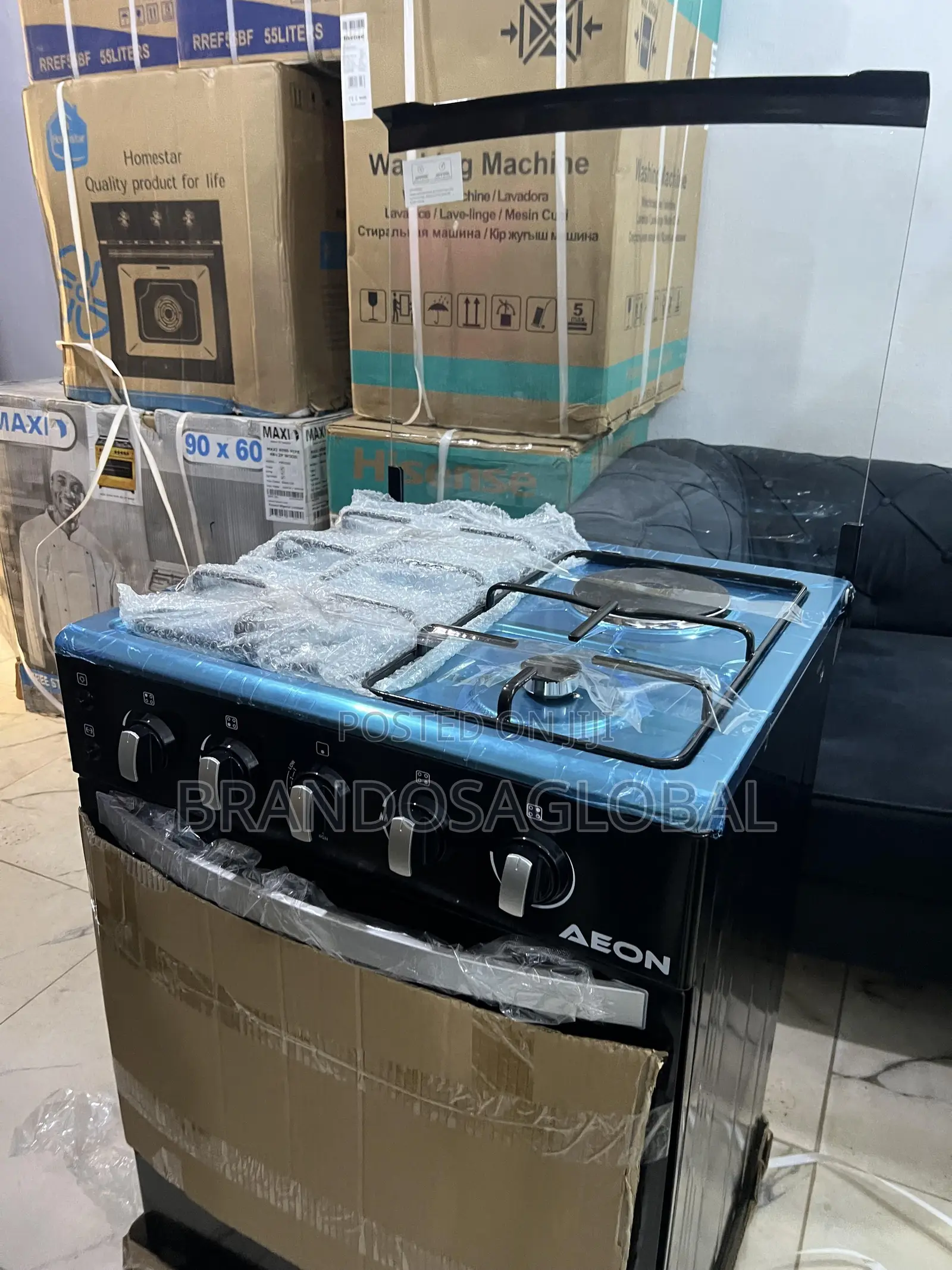Aeon Gas and Electric Standing Cooker 60x60 Agc6031r - 3+1