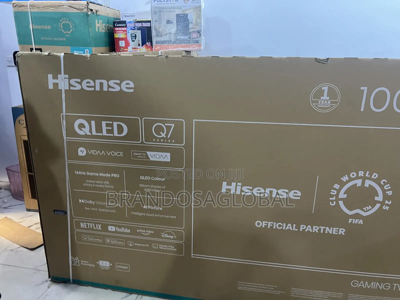 Original Hisense 100 Inches Smart Qled Television (100q7q)