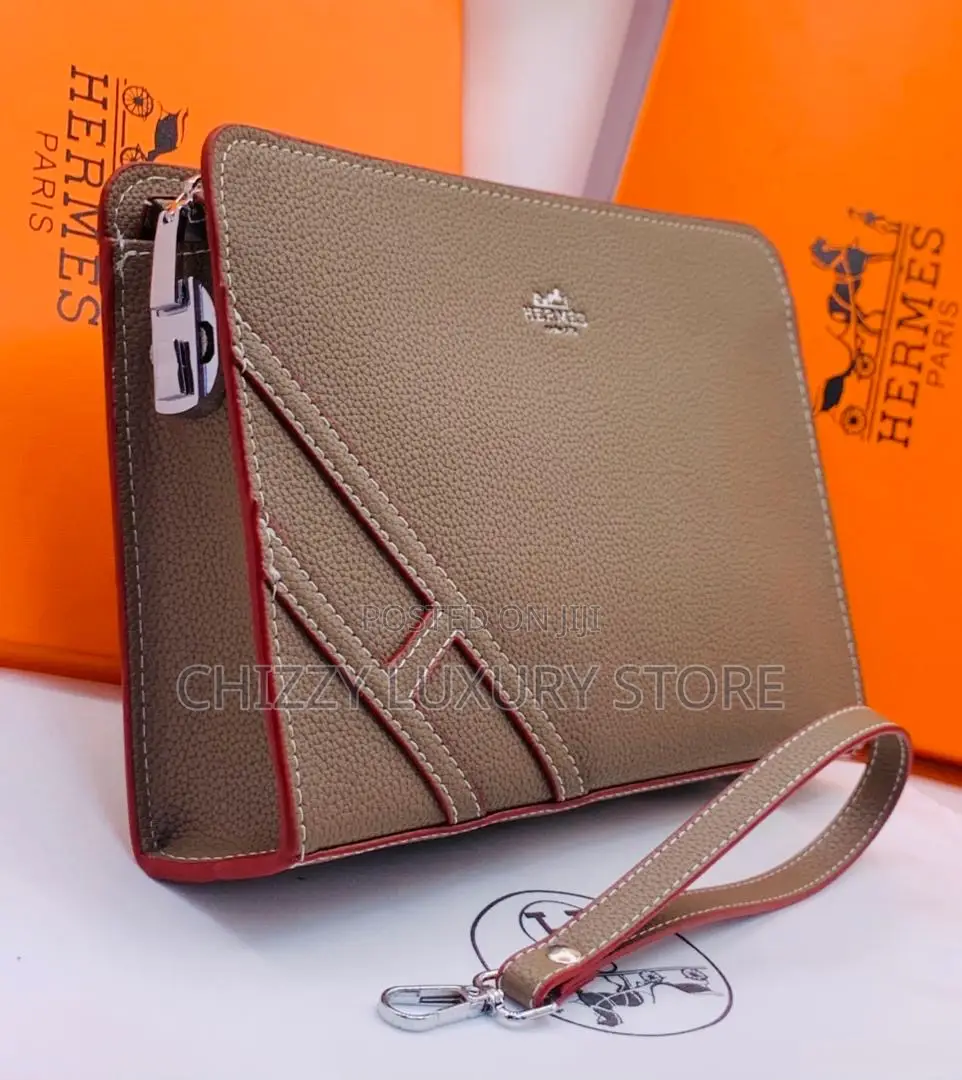Hermes Quality Luxury Men Genuine Leather Purse