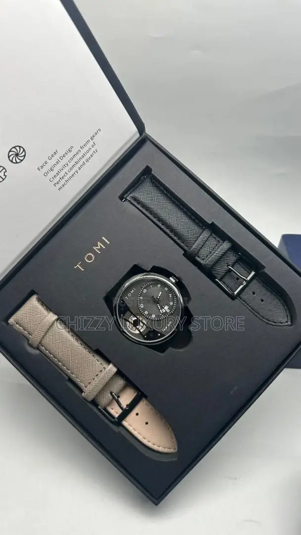 Tomi Quality Luxury Men Genuine Leather Wristwatch