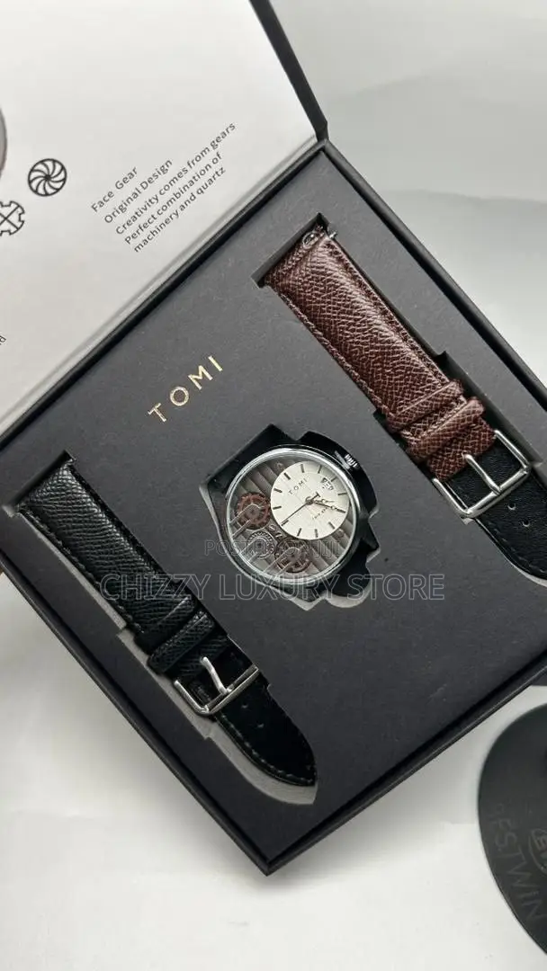 Tomi Quality Luxury Men Genuine Leather Wristwatch