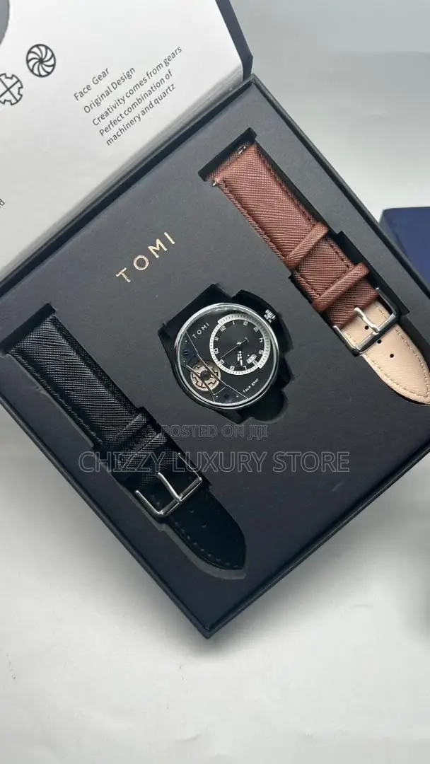 Tomi Quality Luxury Men Genuine Leather Wristwatch