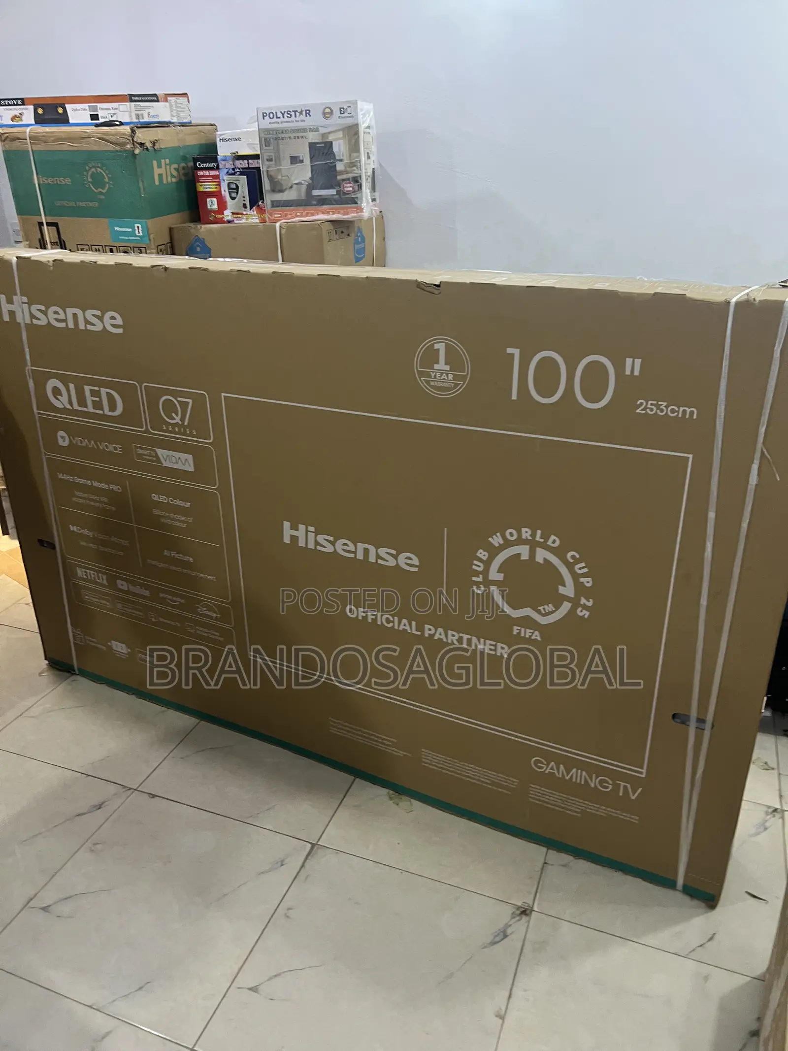 Hisense 100 Inches Smart Tv With High Brightness Qled (100q7q)