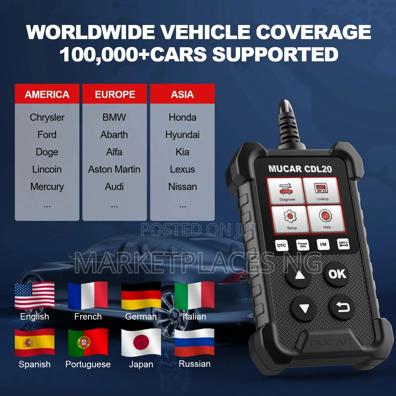 2025 Mucar Cdl20 Obd2 Car Diagnostic Scanner|Read Clear Engine Codes