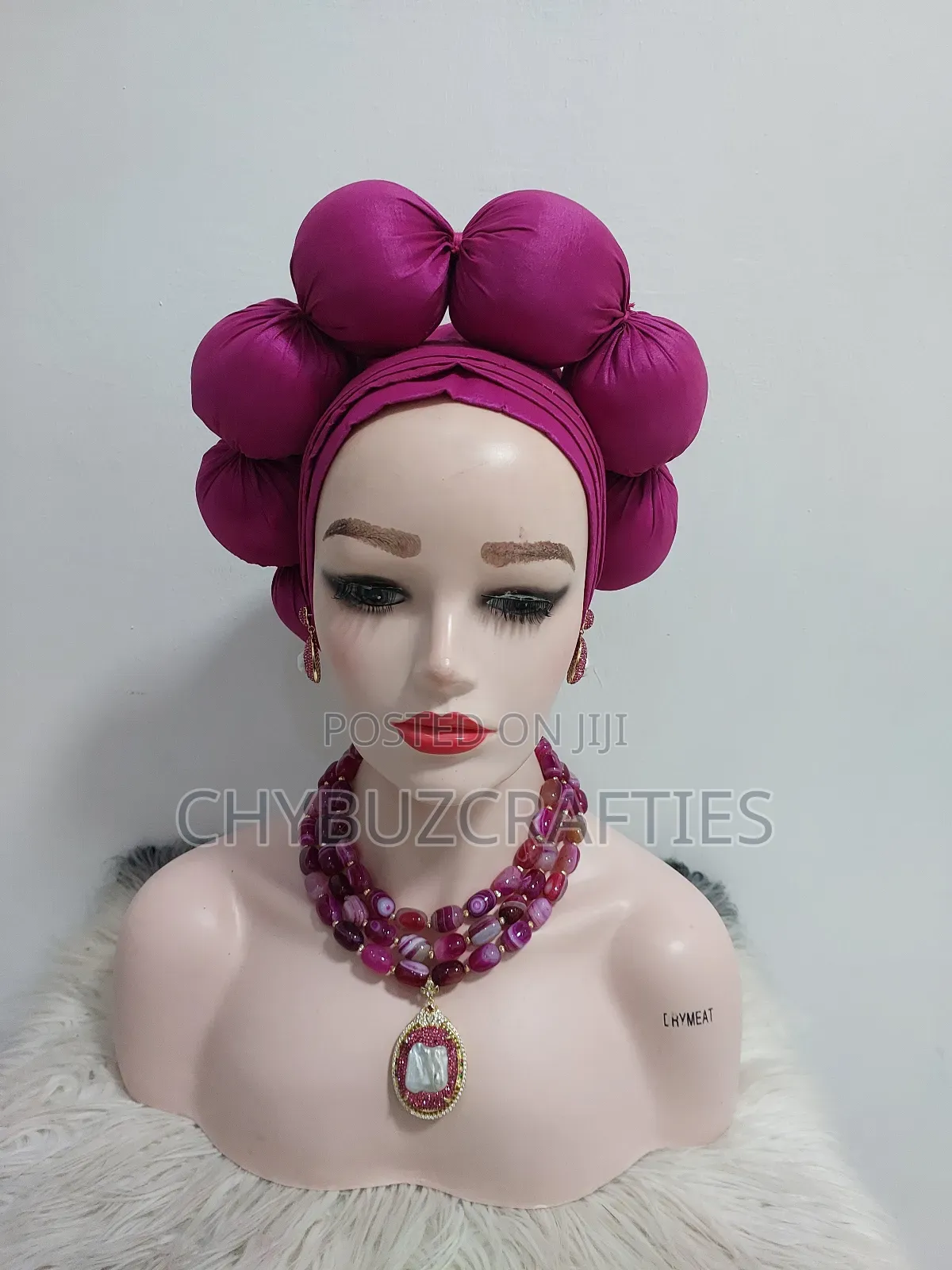 Pink Puffy Turban