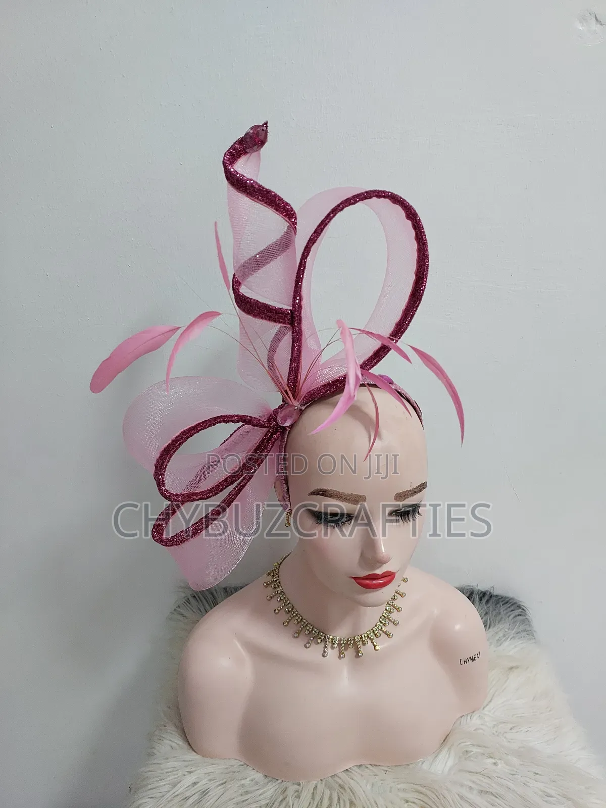Baby Pink Crinoline Facinator