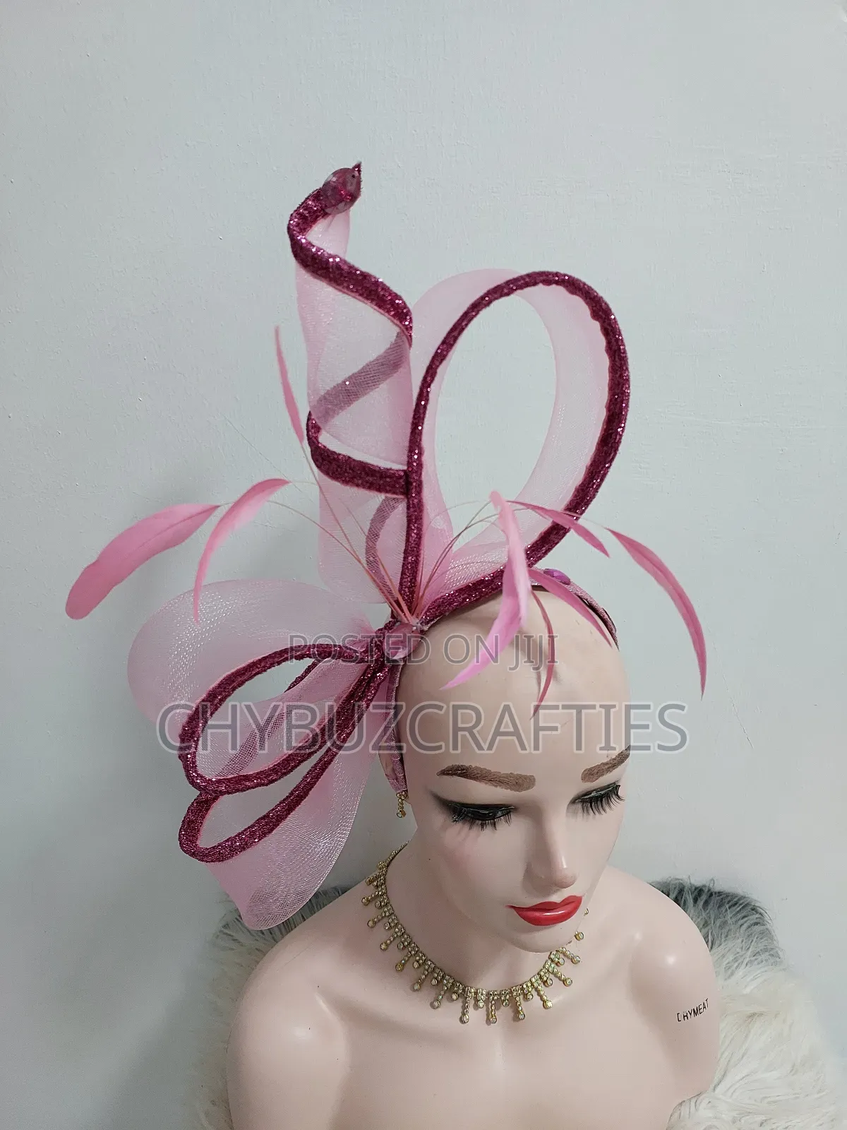 Baby Pink Crinoline Facinator