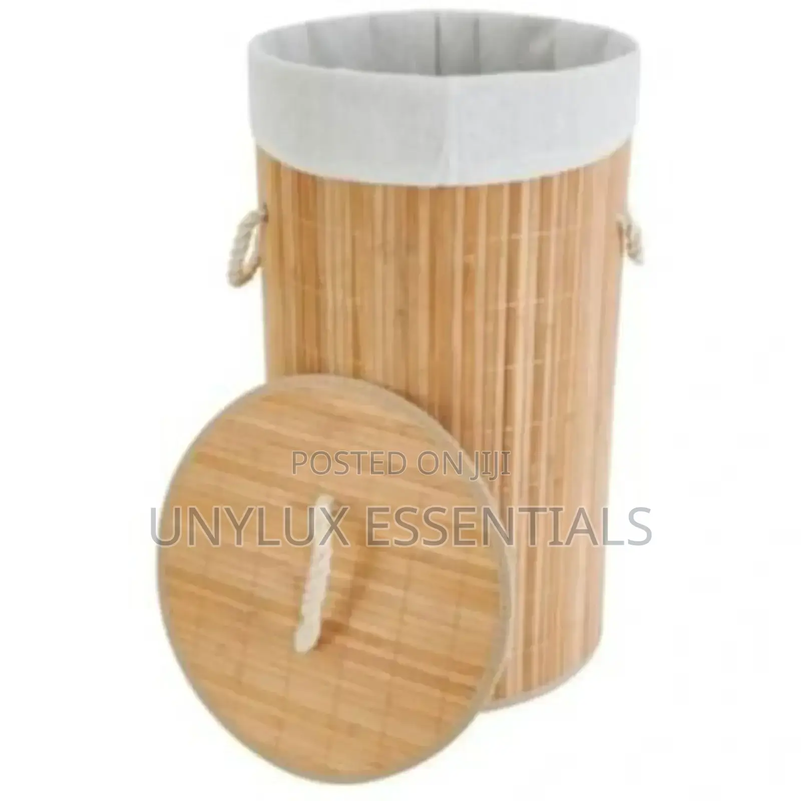 Round Bamboo Laundry Bag