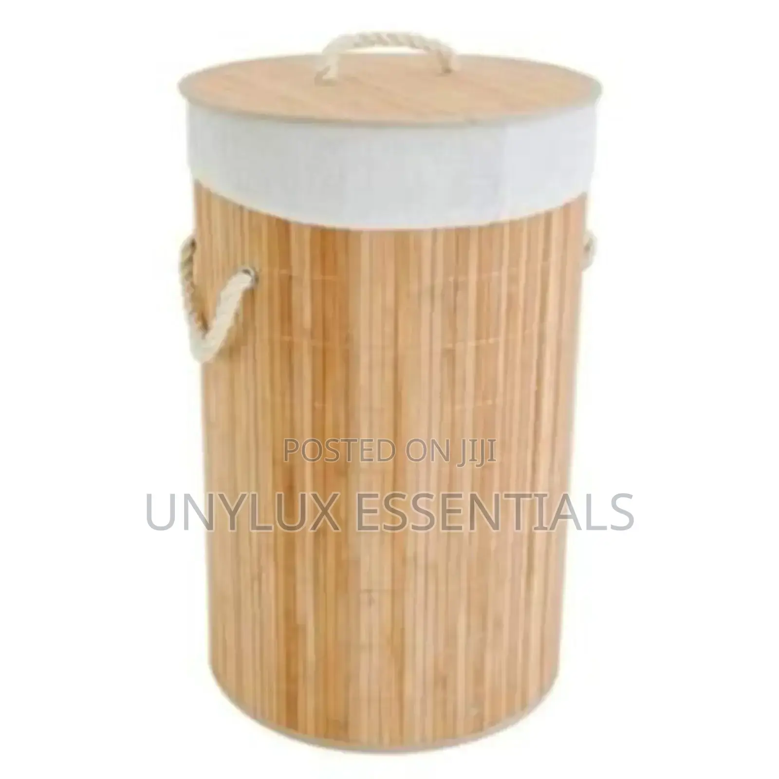 Round Bamboo Laundry Bag