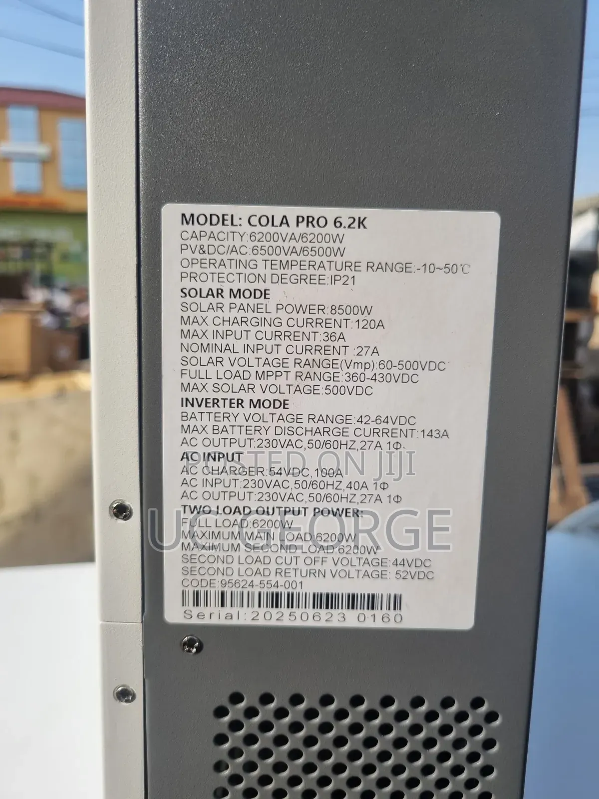 6.2kva Cola Solar Inverter