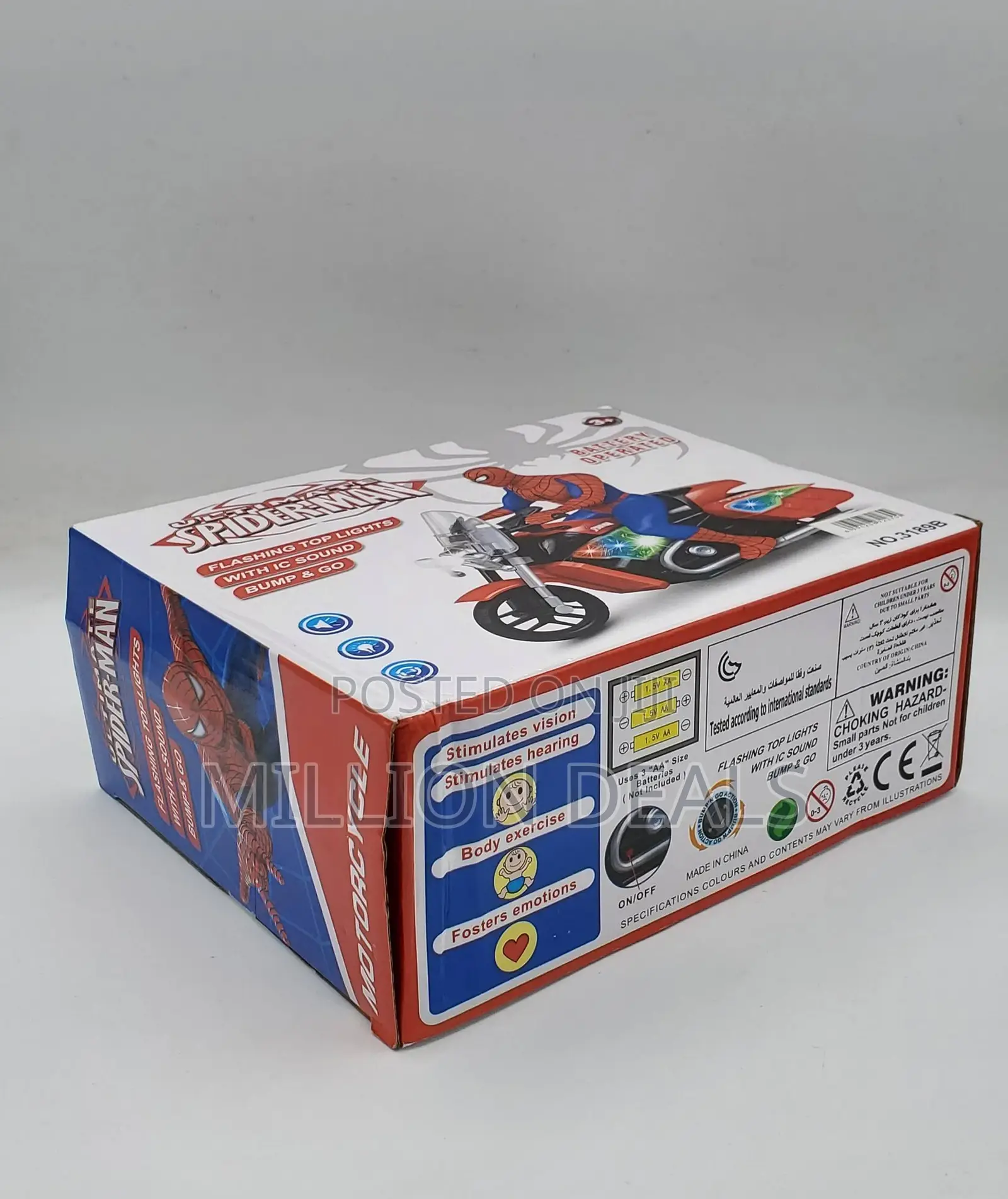 Ultimate Spider Man Motorbike Kids Toys Ages 3+