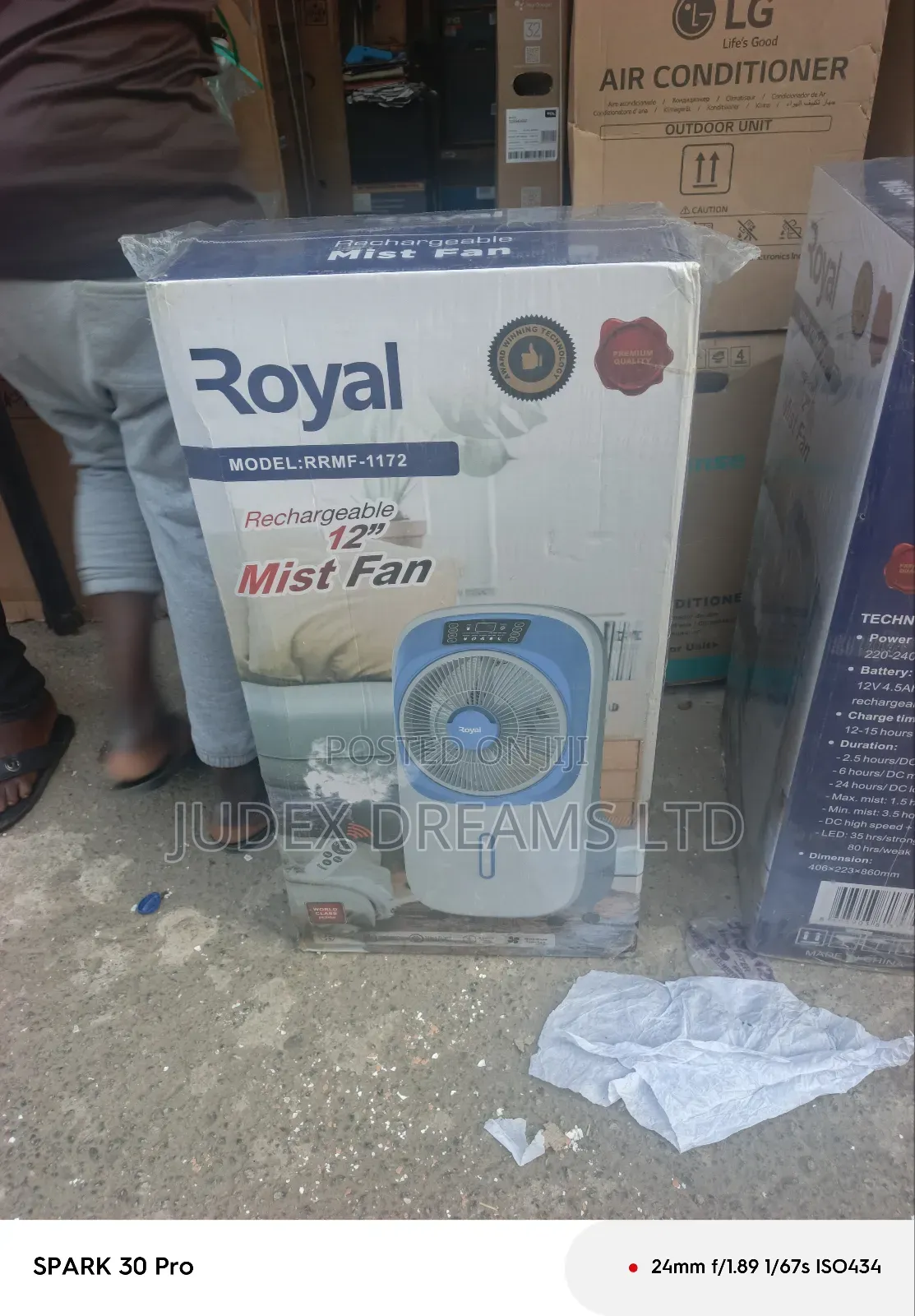 High Quality Royal Water Mist Fan