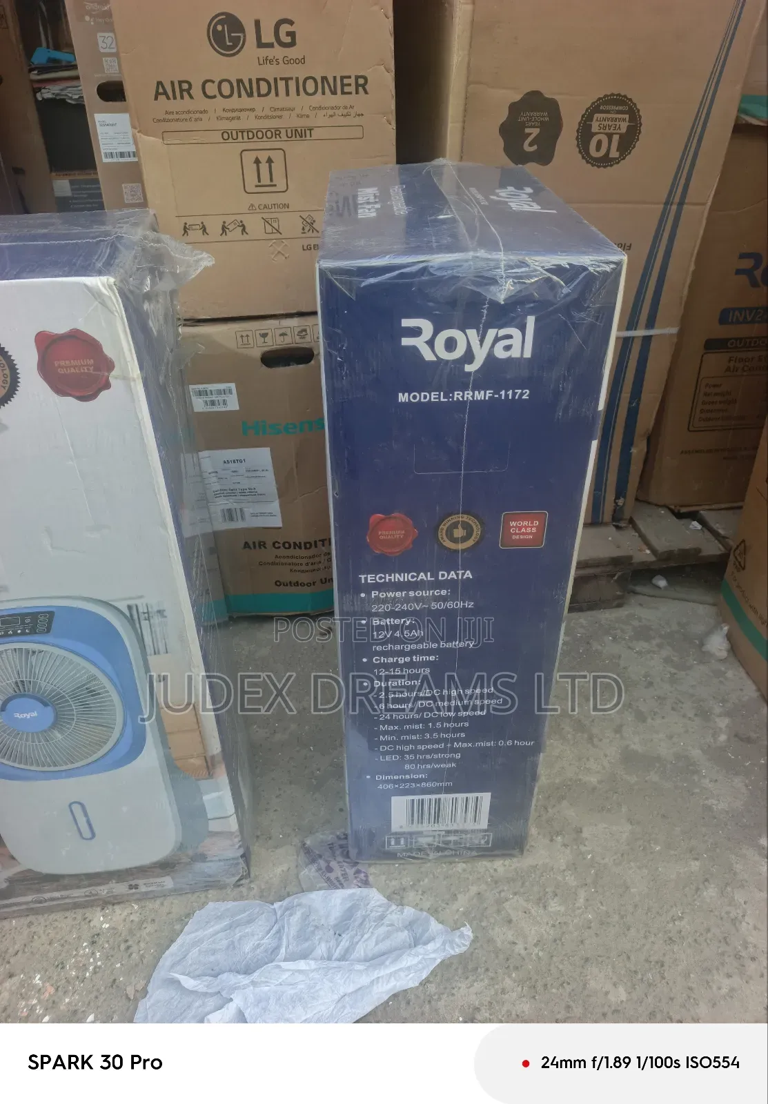 High Quality Royal Water Mist Fan