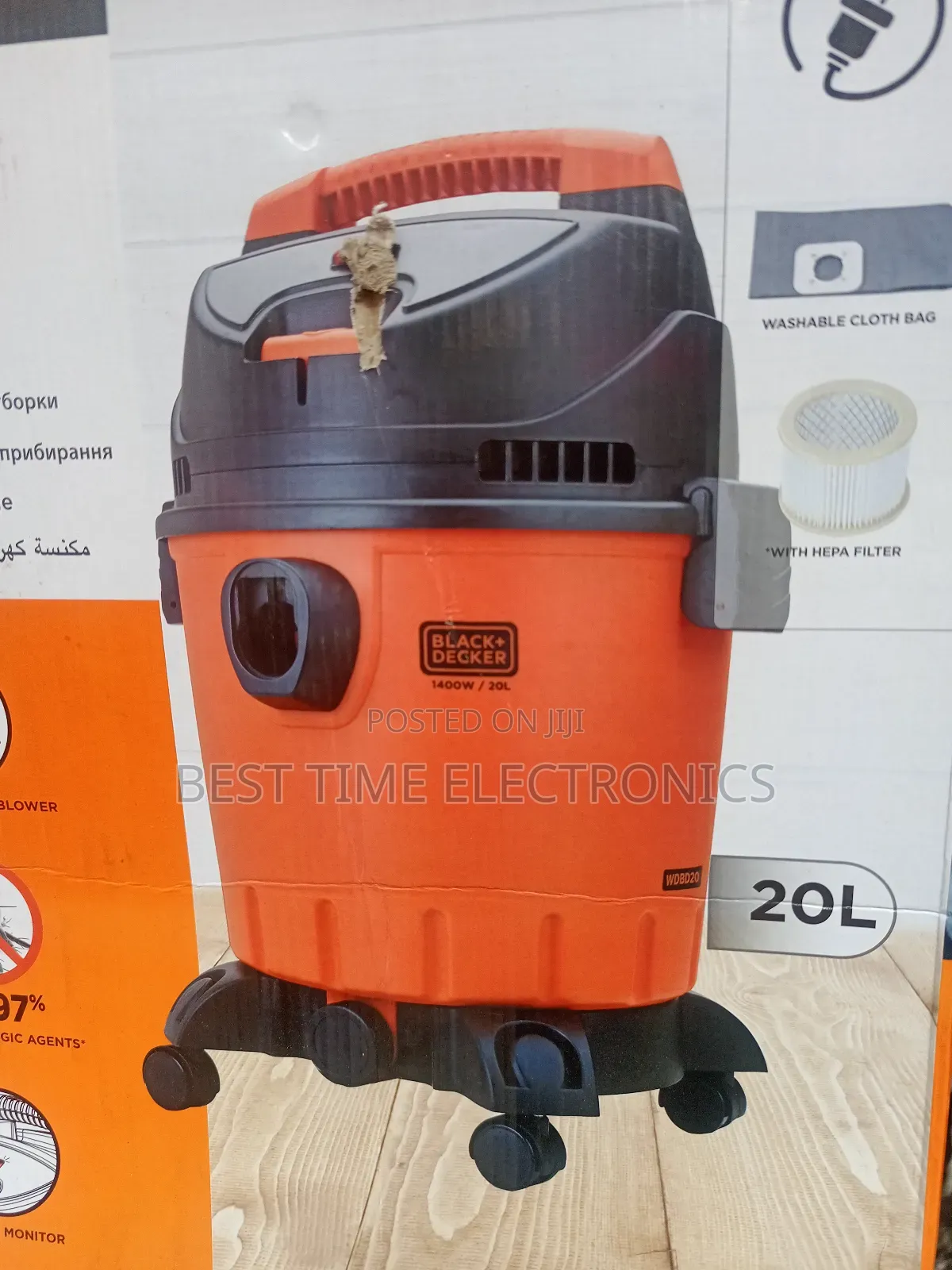 Black+Decker 20l Wet Dry Vacuum Cleaner