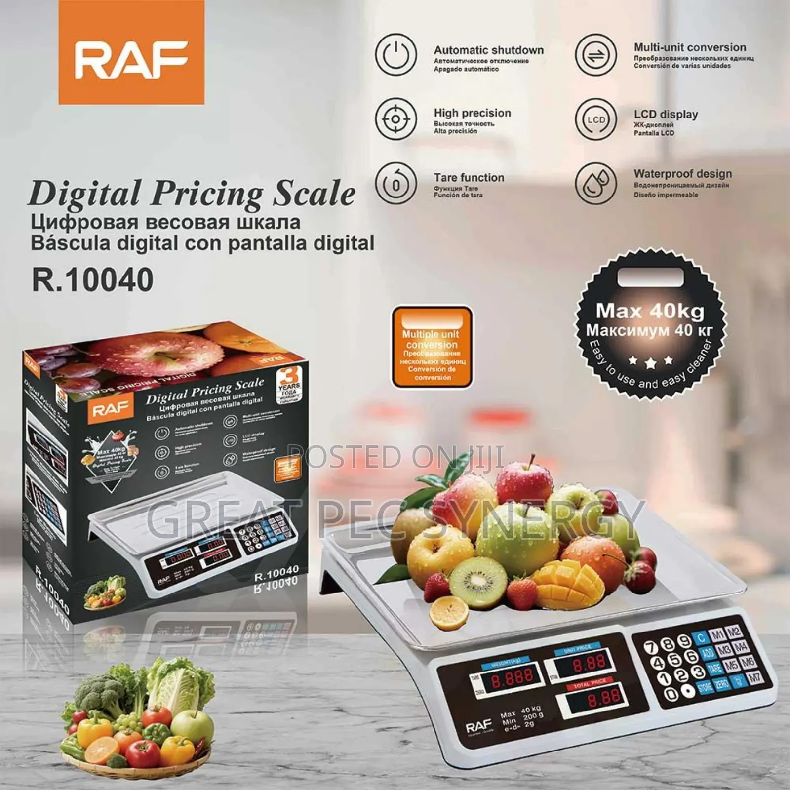 40kg Raf Digital Computing And Pricing Scale