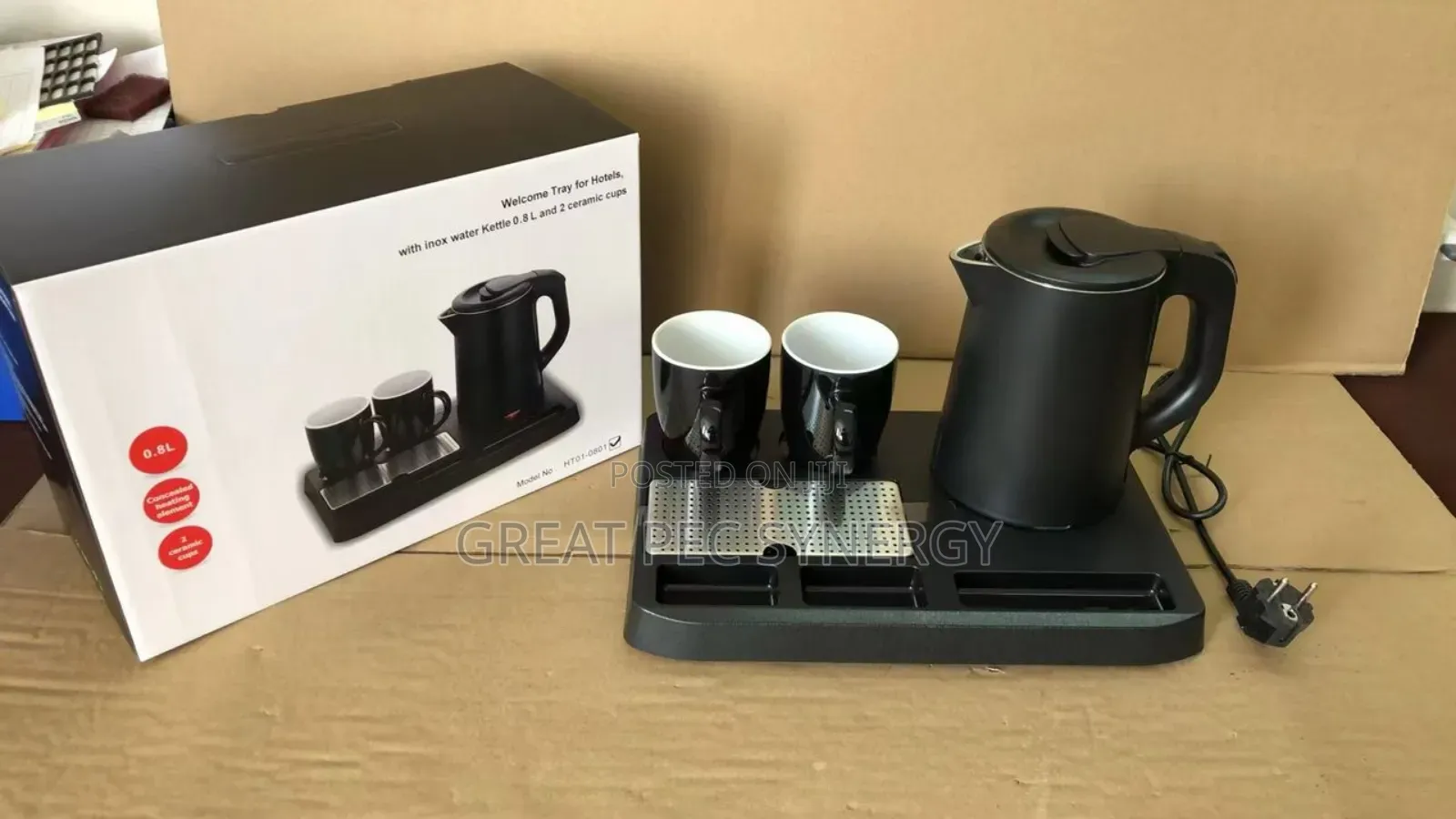 Stainless Steel Kettle and Hotel Tray