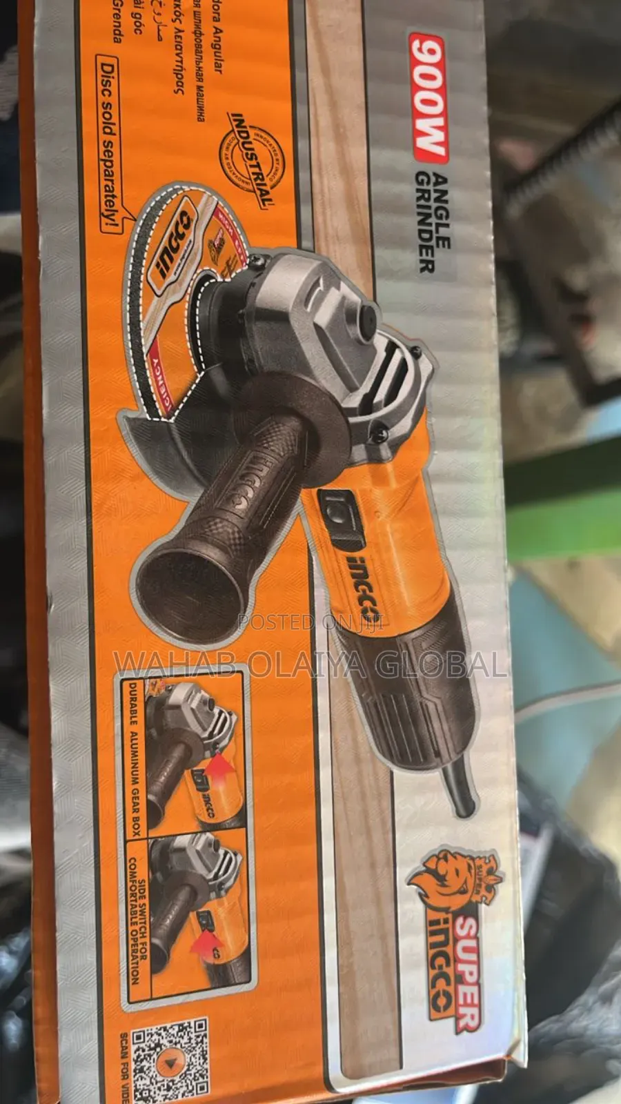 Ingco 900w Angle Grinder – Heavy Duty Cutting Grinding Tool