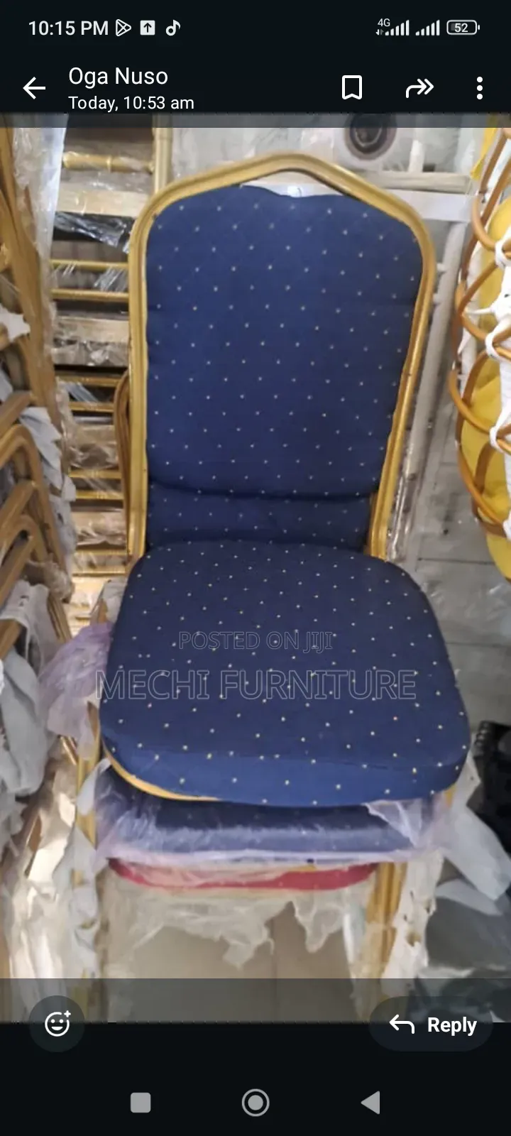 Bankqert Chair Blue And Red