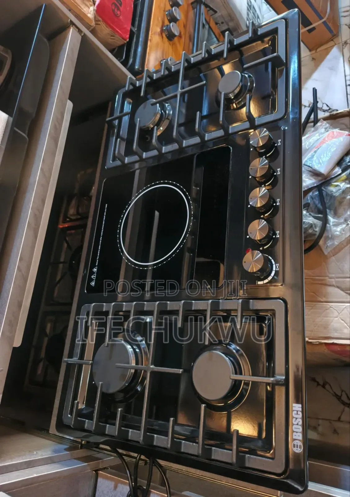Original Bosch 60x60cm Inbuilt 4+1 Gas Electric Cooker Hob Automatic