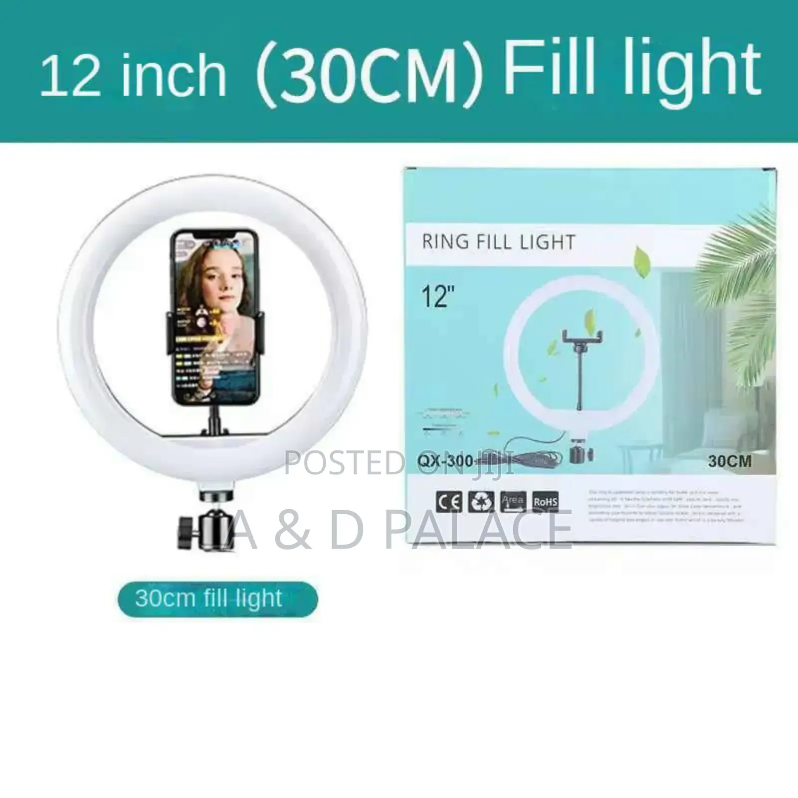 10 Iches Ringlights + Phone Holder 210cm Strong Adjustable