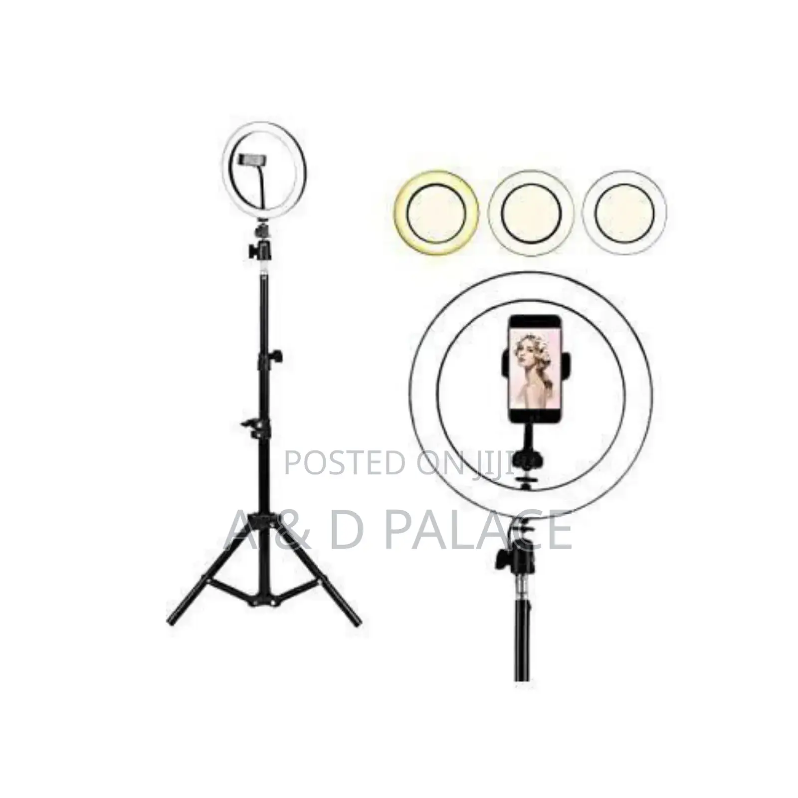 10 Iches Ringlights + Phone Holder 210cm Strong Adjustable