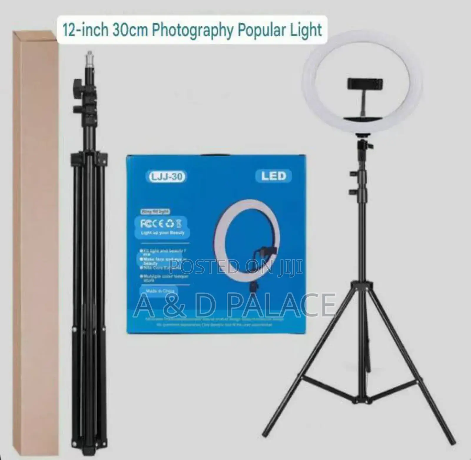12 Iches Ringlights + Phone Holder 210cm Strong Adjustable Tripod