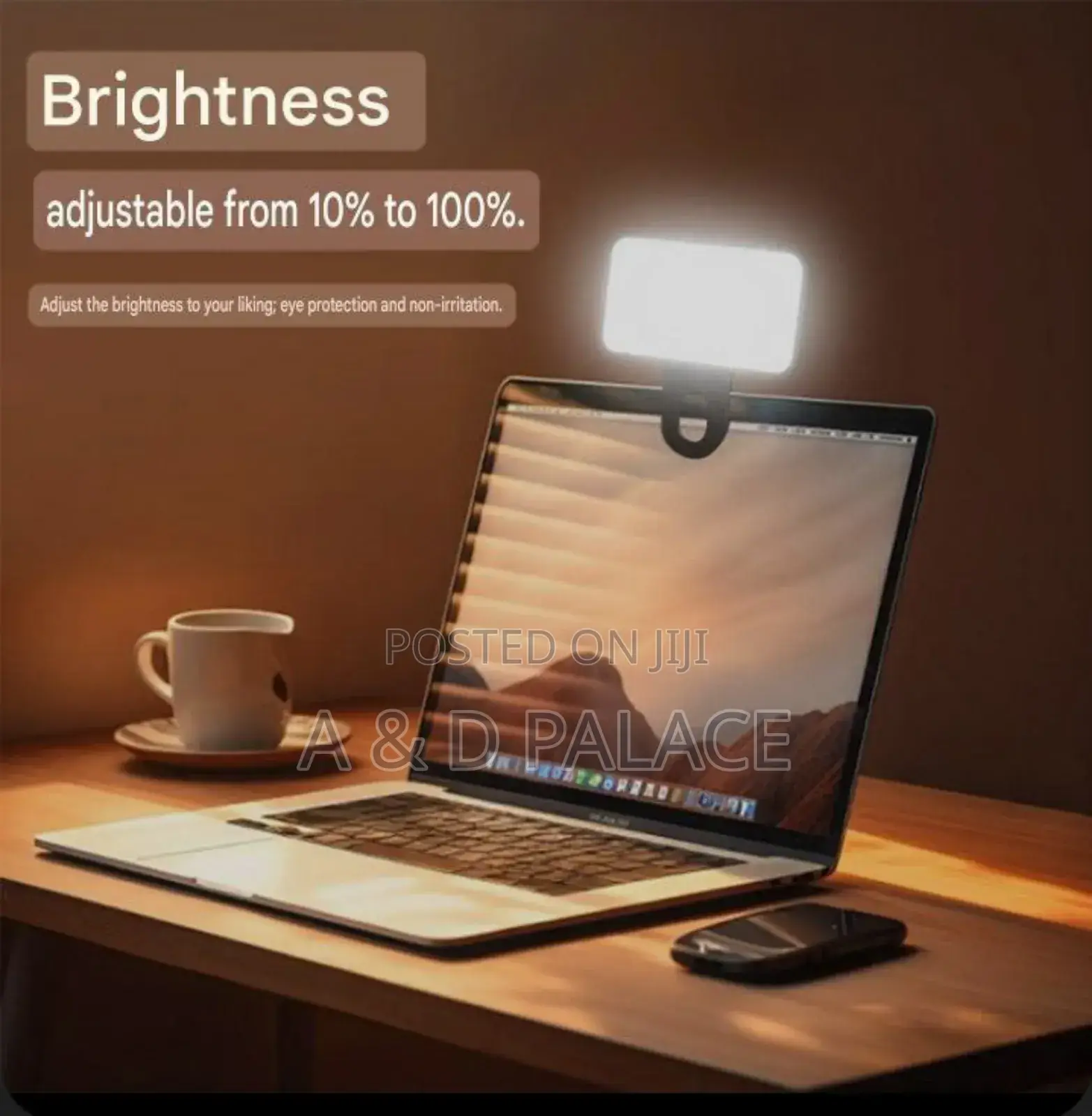 Rechargeable Led Cube Light for Phone Selfie, Laptop Video Streaming