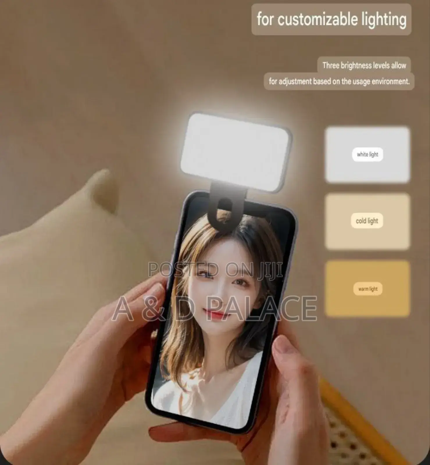 Rechargeable Led Cube Light for Phone Selfie, Laptop Video Streaming