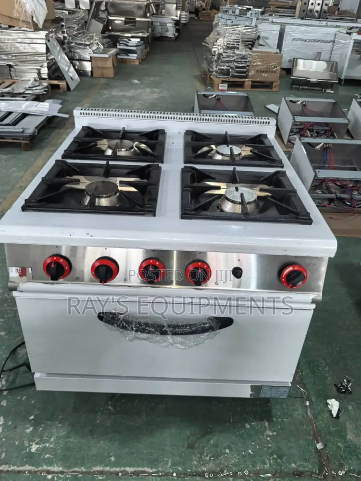 4 Burner Industrial Gas Cooker With Oven