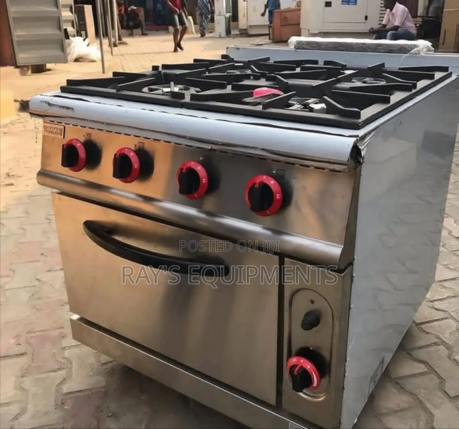 4 Burner Industrial Gas Cooker With Oven