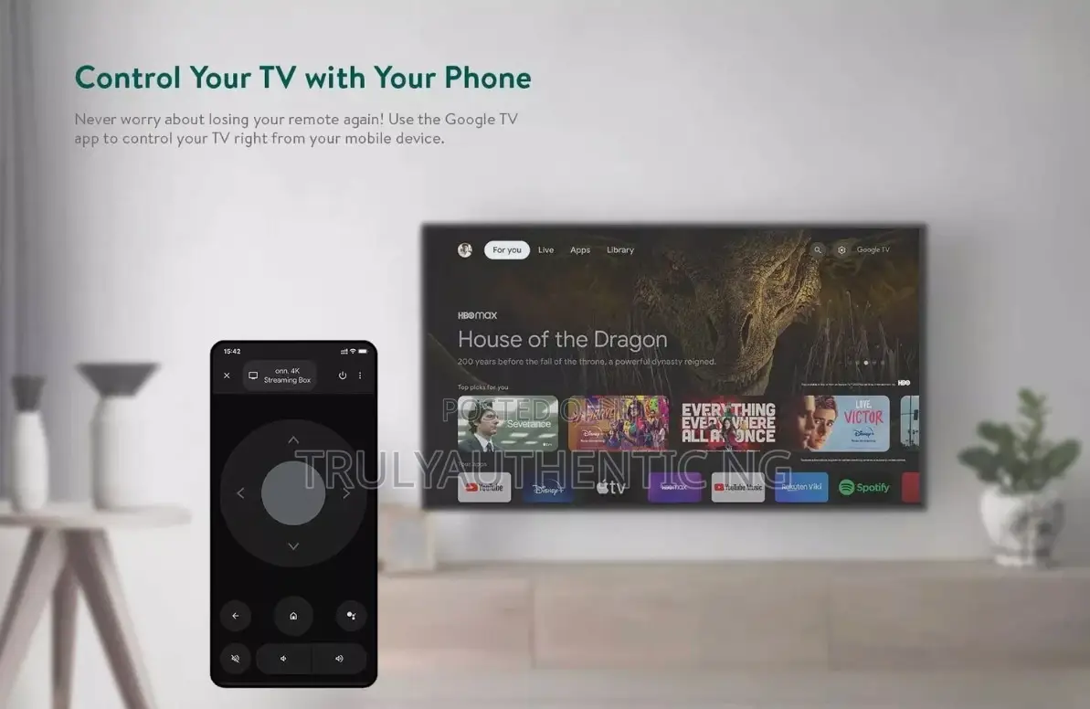 Onn Google Tv Streaming Media Player With Free Optional Live Tv App