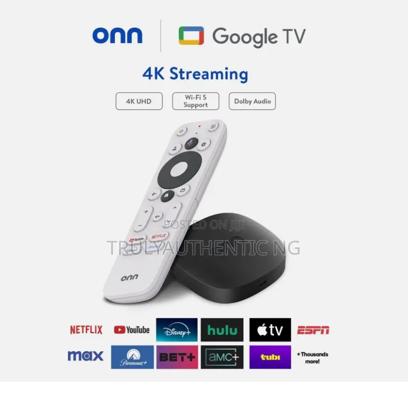 Onn Google Tv Streaming Media Player With Free Optional Live Tv App