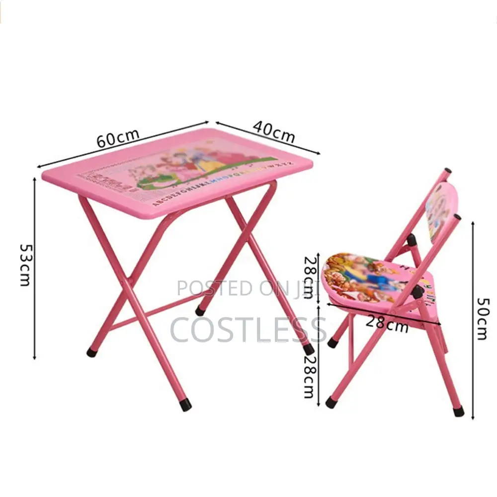 Table and Chair Set for Kids. Pink, Green and Blue Colors Available