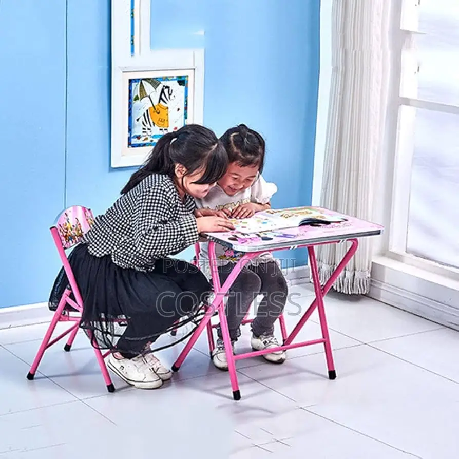 Table and Chair Set for Kids. Pink, Green and Blue Colors Available