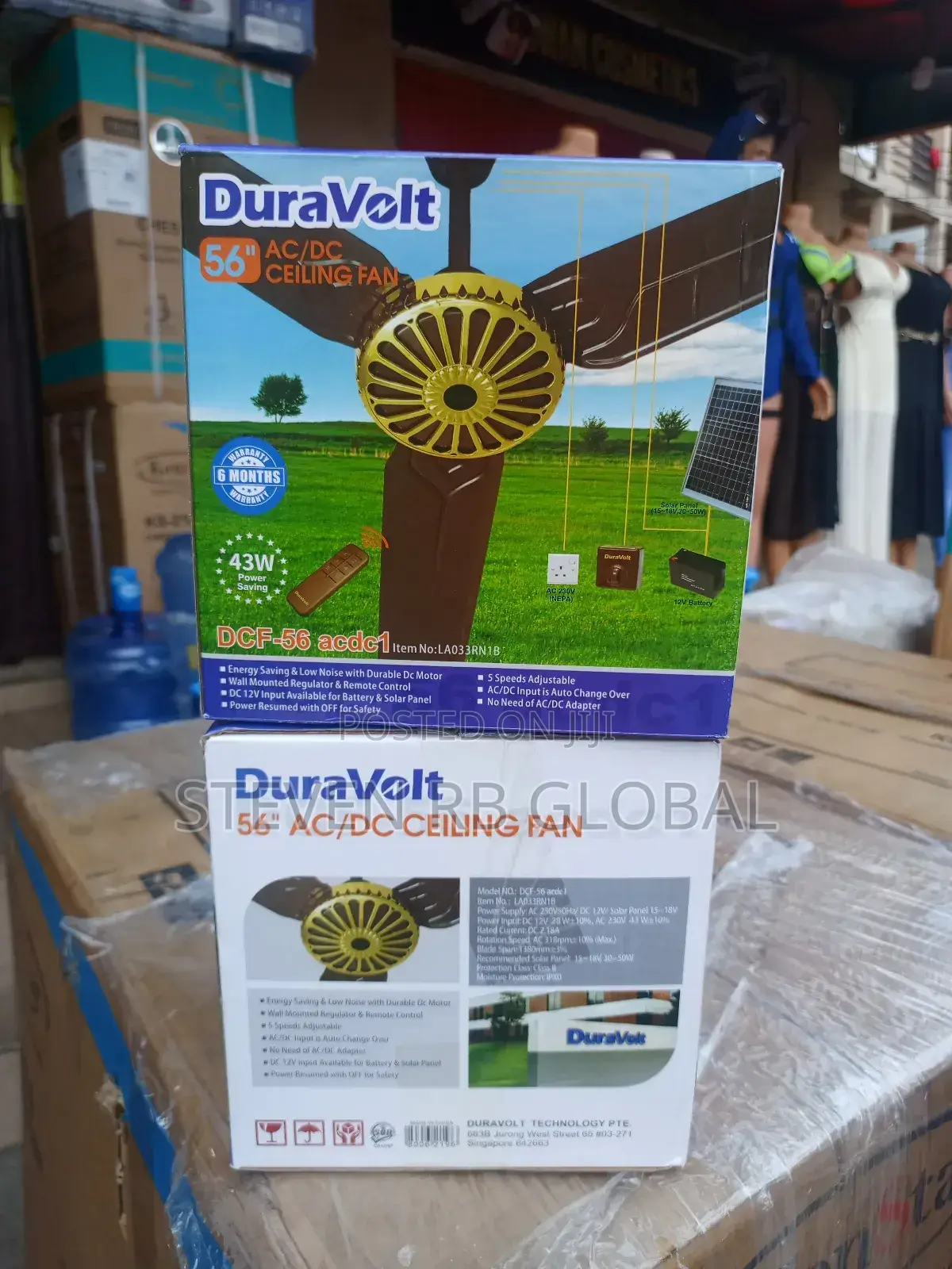 Duravolt 56′′ Ac/Dc Ceiling Fan With Remote | DCF-56acdc