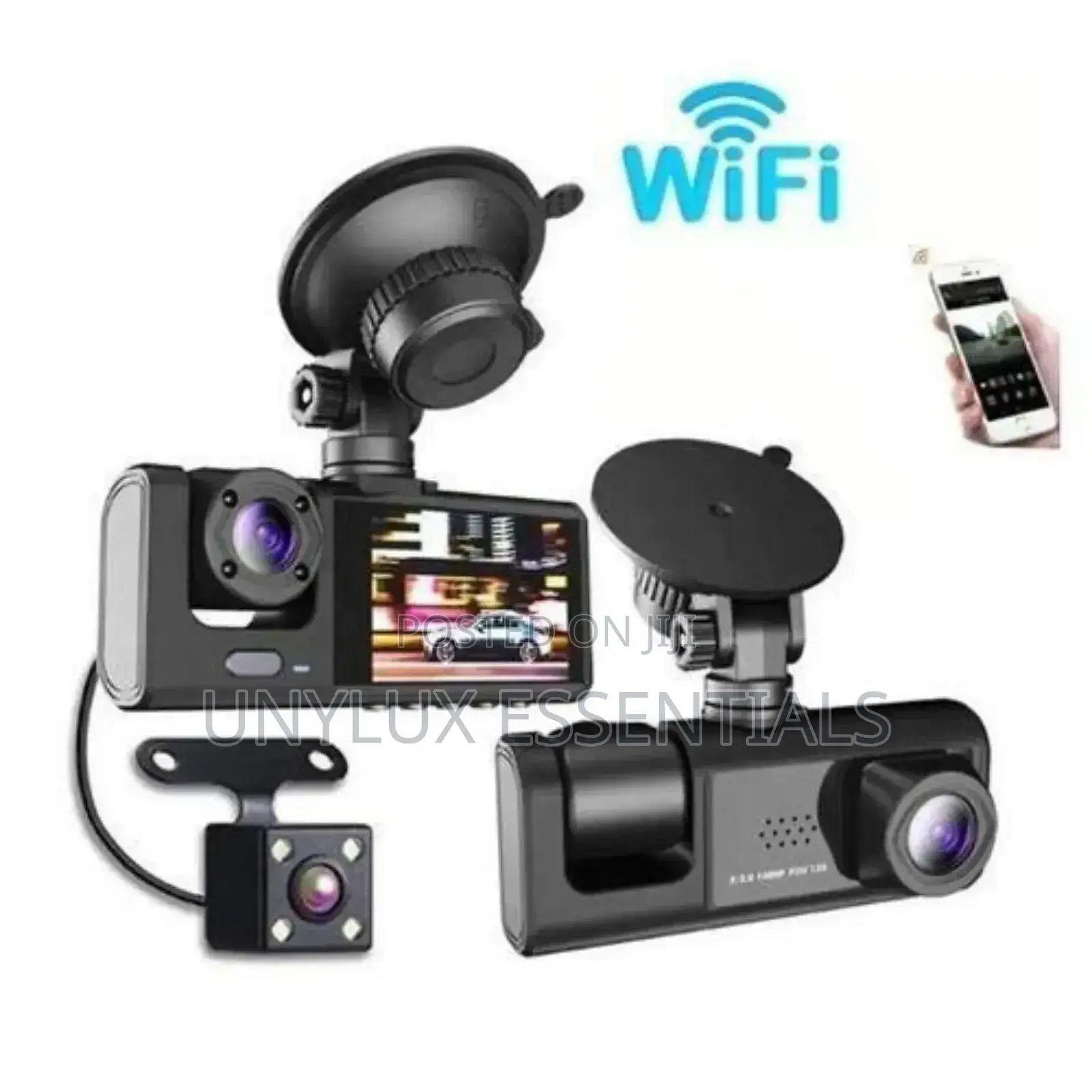 Dash Cam 3ch Car DVR 3" Camera