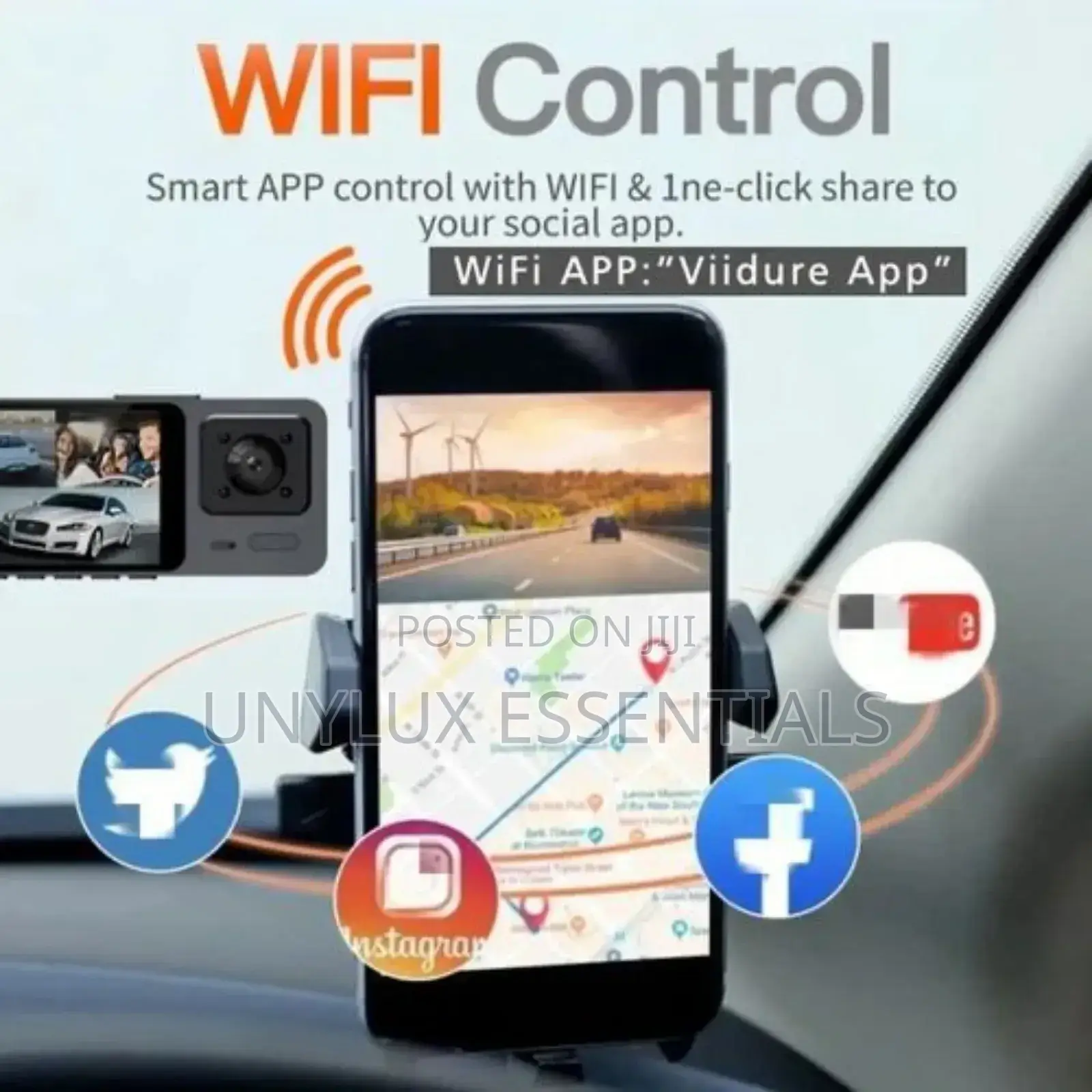 Dash Cam 3ch Car DVR 3" Camera