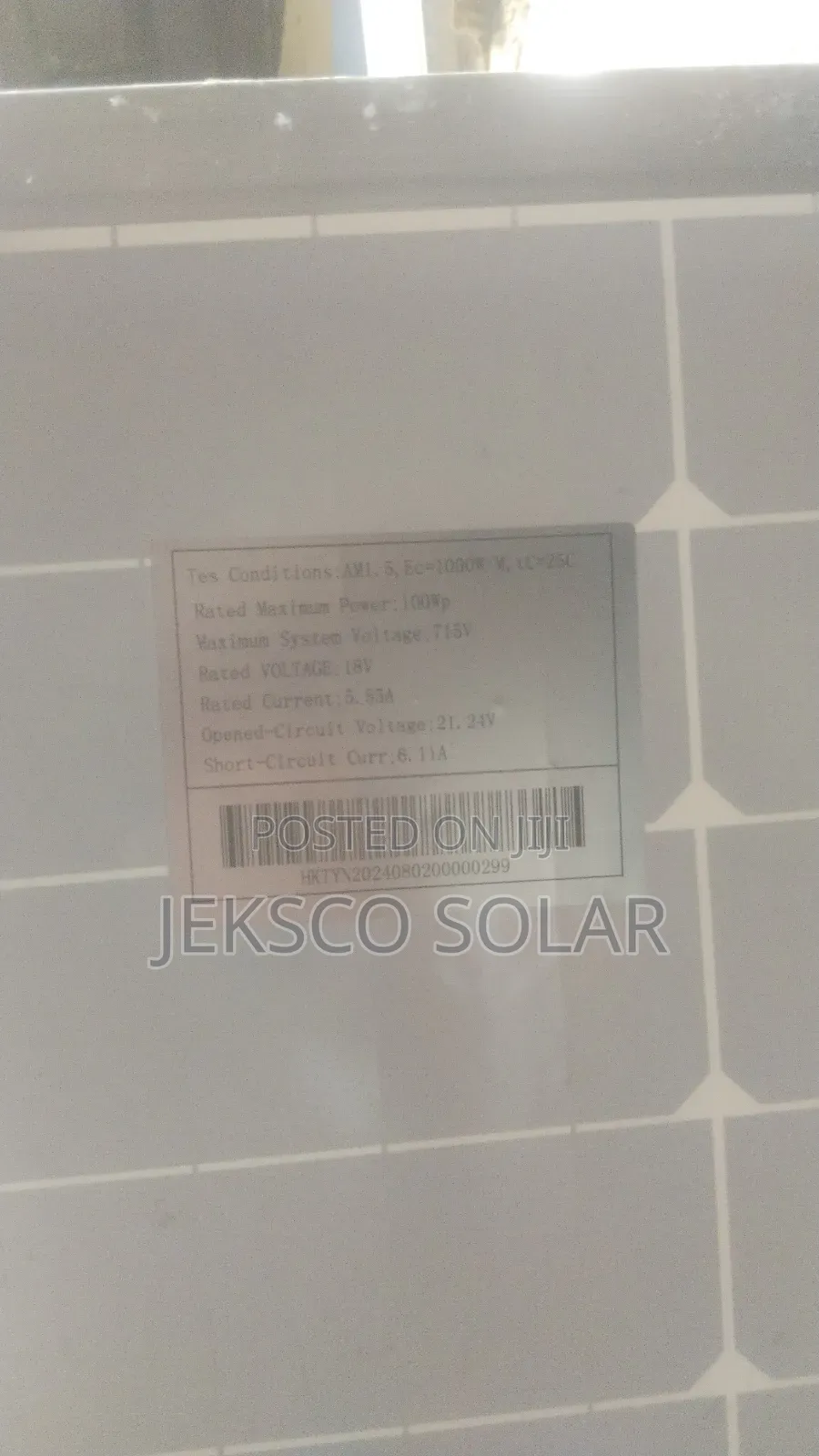 100w Solar Panel, Sunshine Brand New.