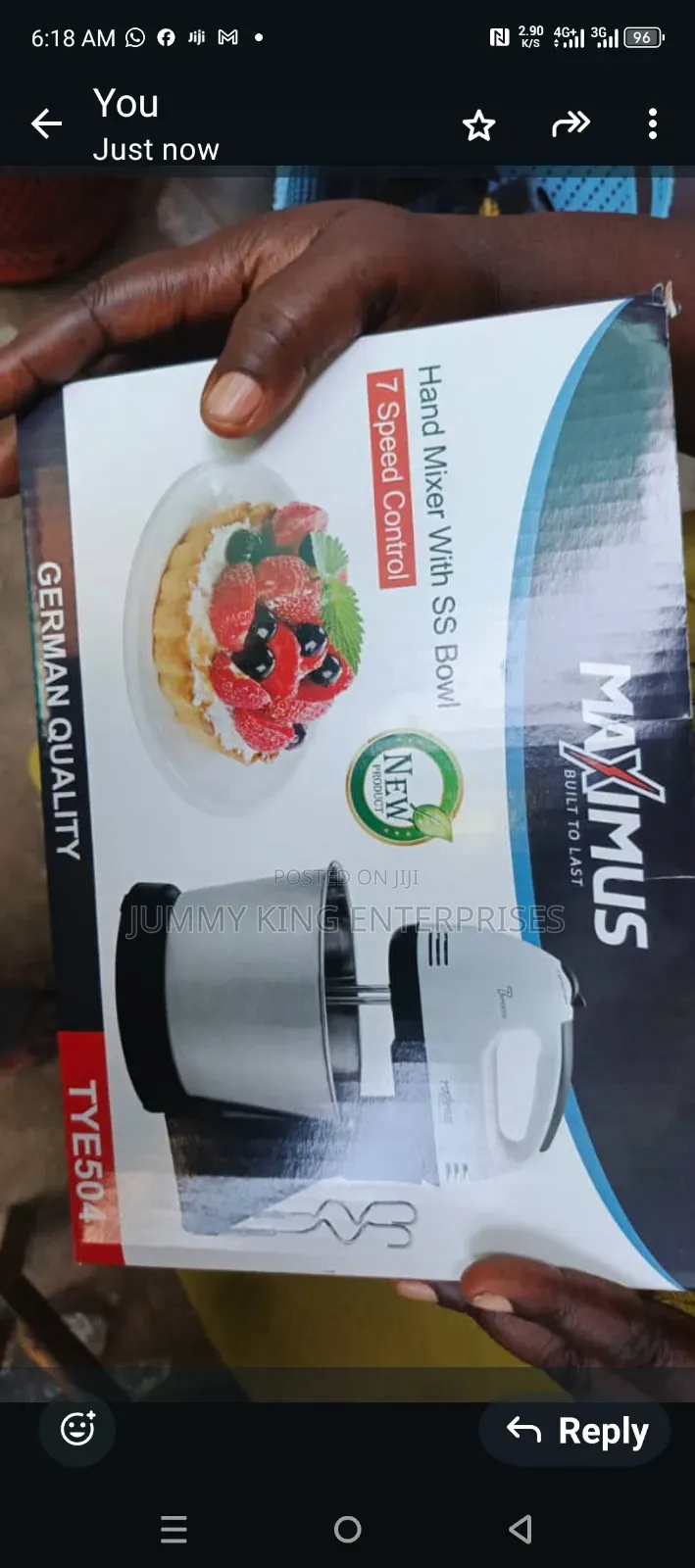 Master Chef Hand Mixer With Rotating Bowl (Cake Mixer)