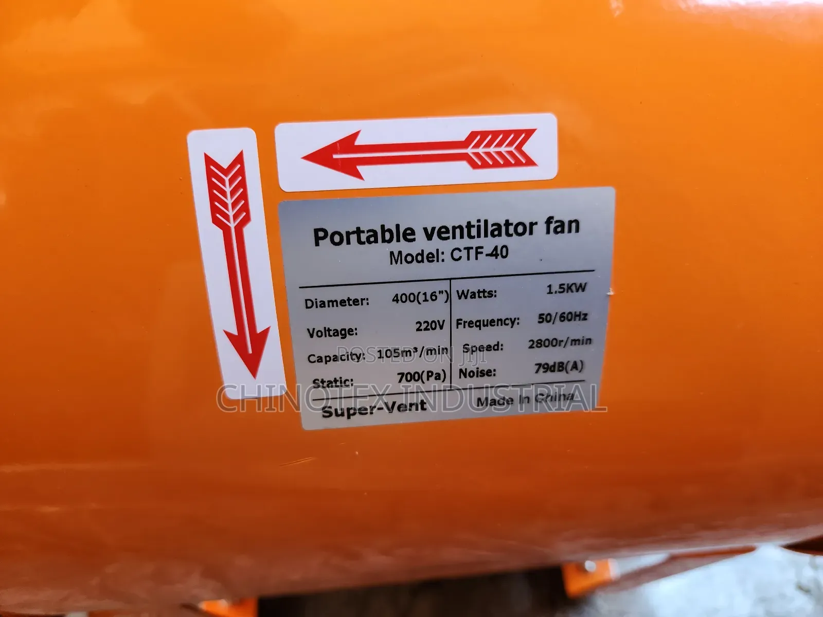 16" Inches Industrial Extractor Fan 400mm