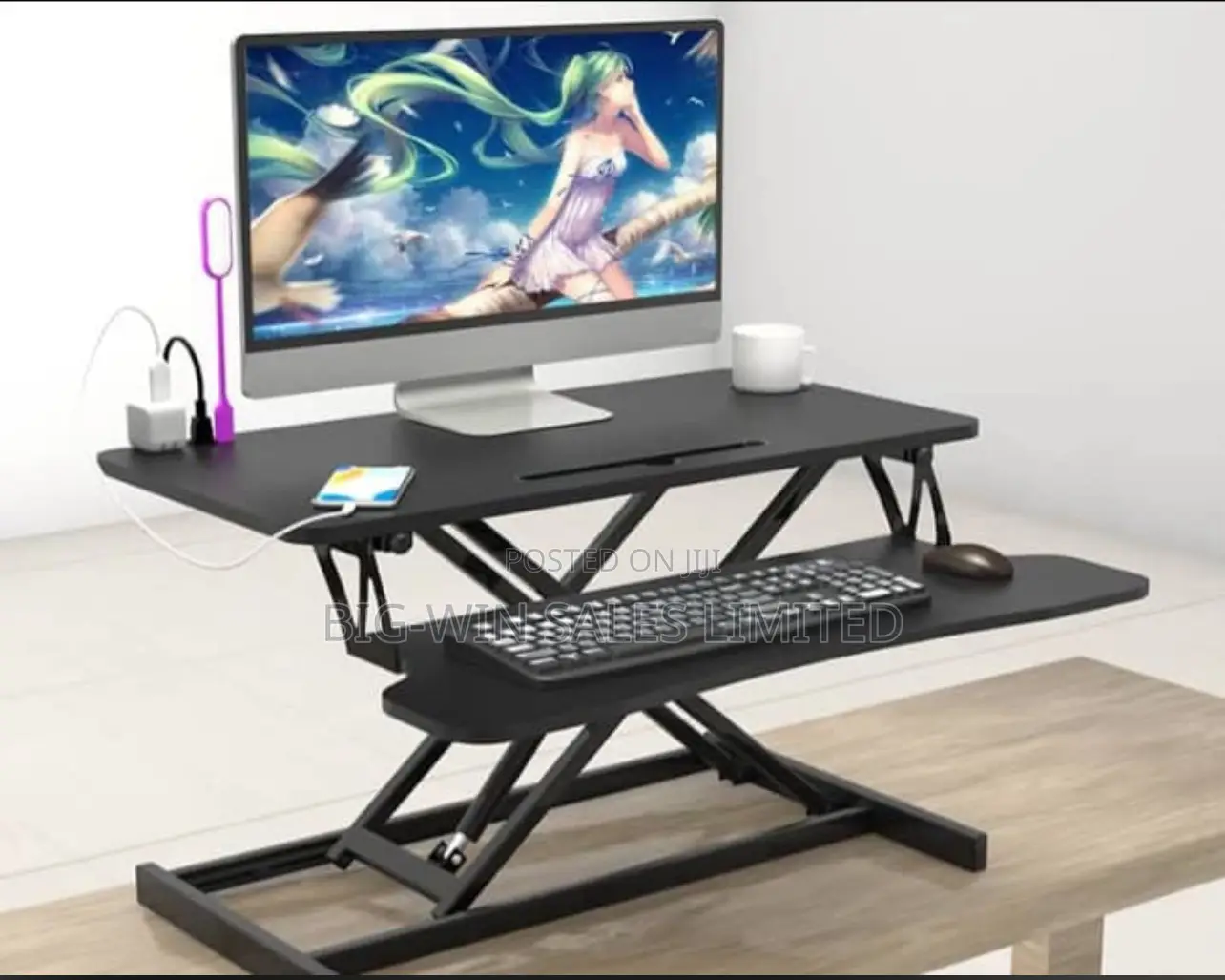 Adjustable Computer Desk With Keyboard Stand