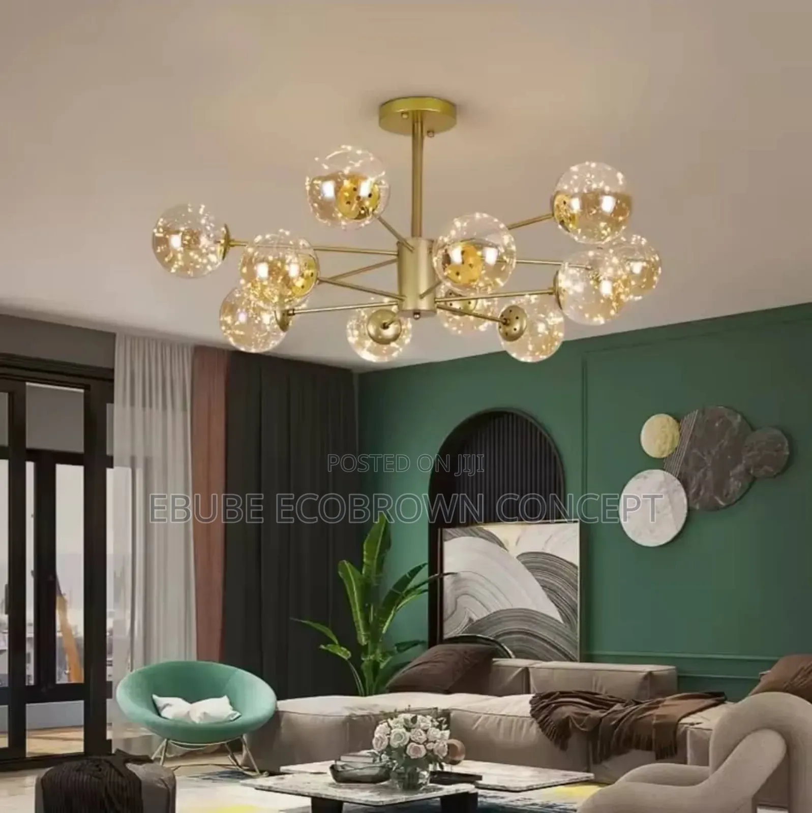 Nordic Glass Led Chandelier Fitting Light for Modern Homes