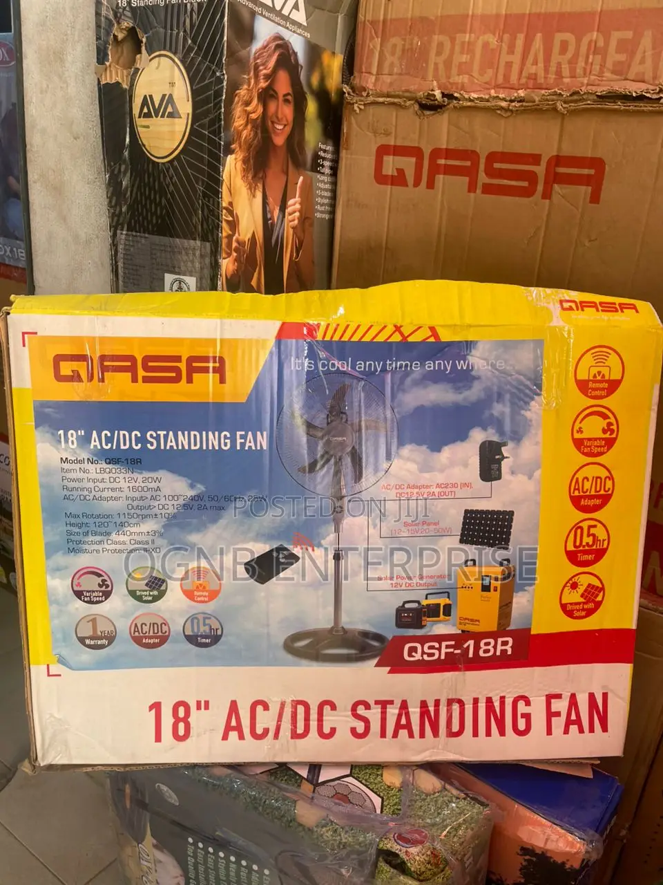 Qasa 18 Inches AC/Dc Standing Fan