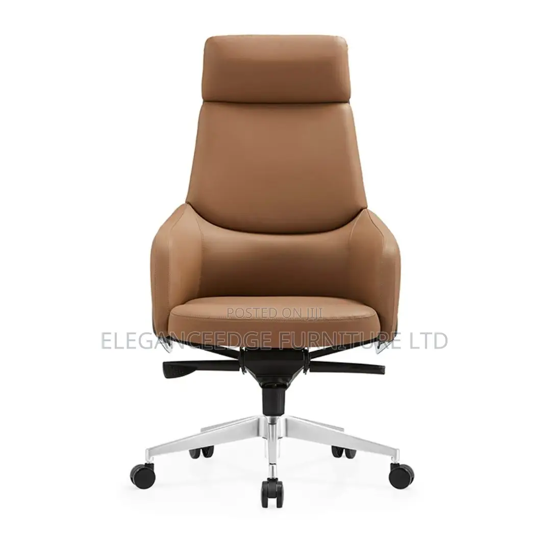 Ergonomic Leather Brown Comfortable Executive Office Chair