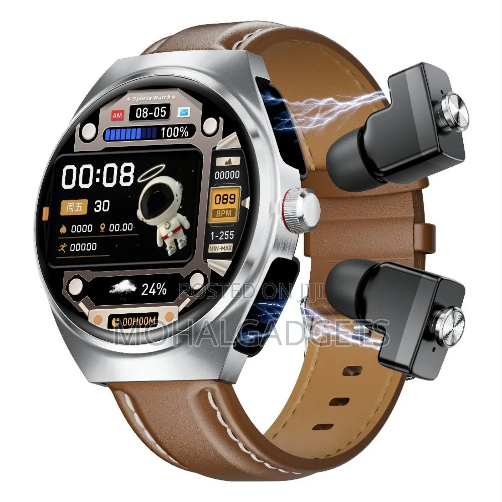 Gt98 Smart Watch( Leather Band)