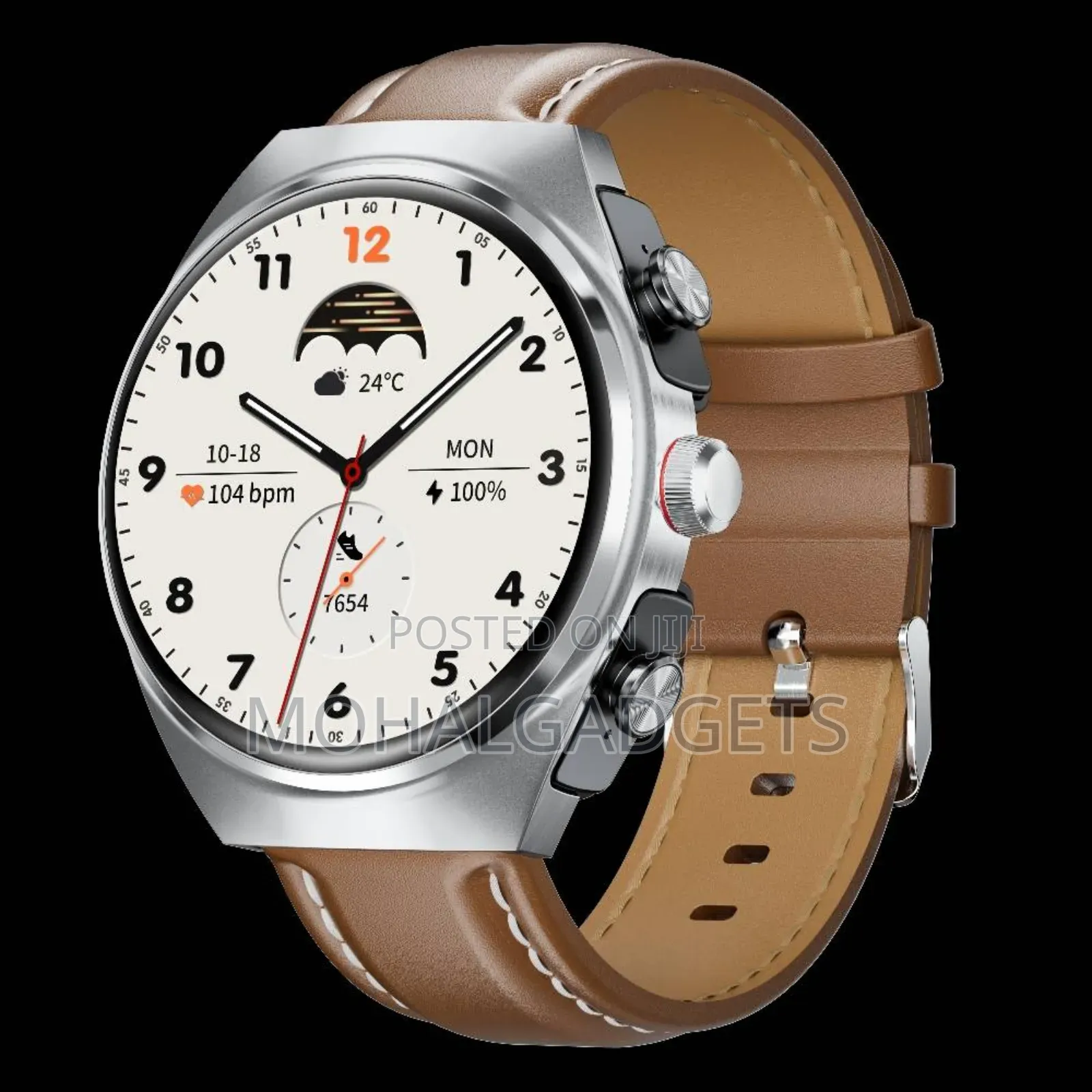 Gt98 Smart Watch( Leather Band)