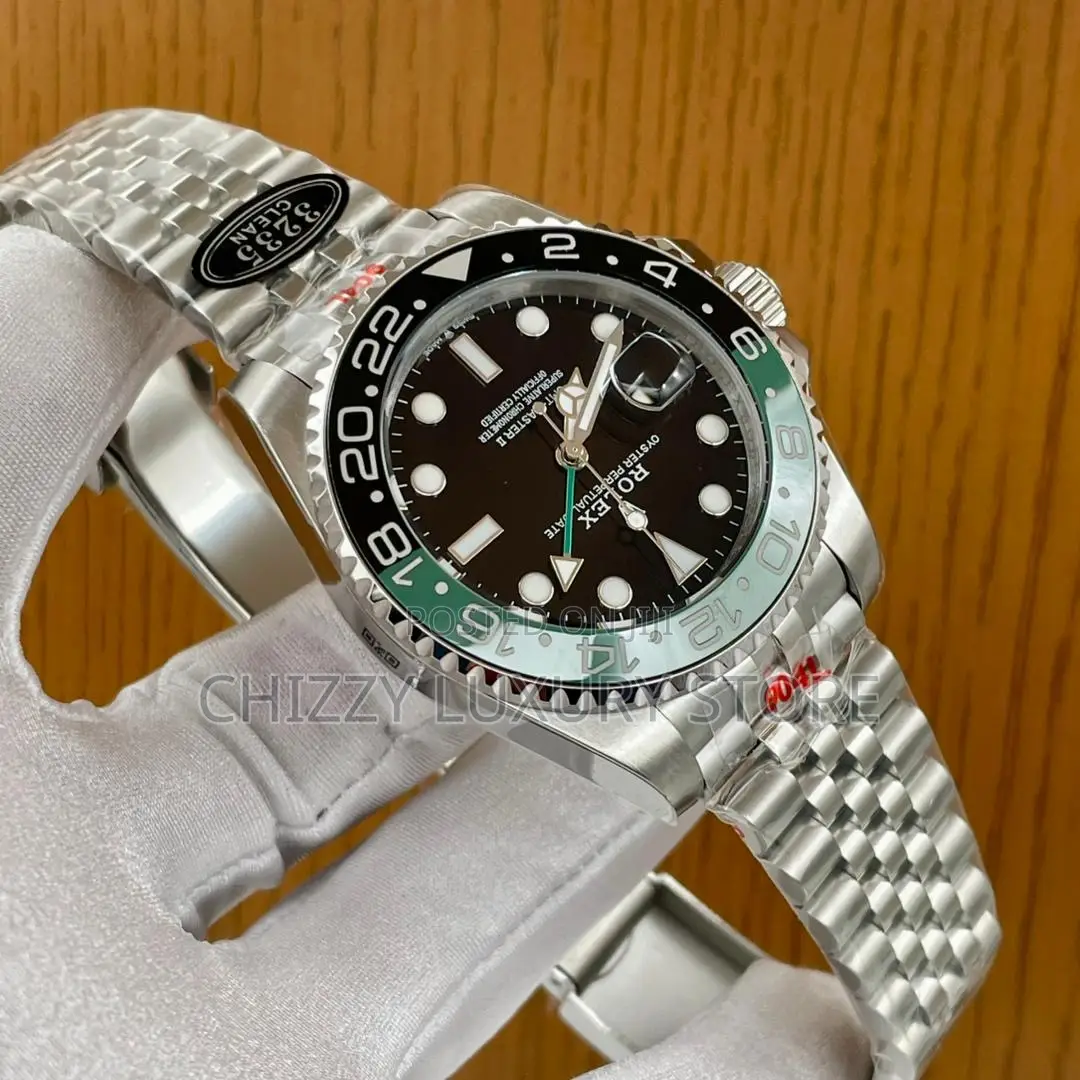 Rolex Quality Luxury Men Chain Strap Wristwatch